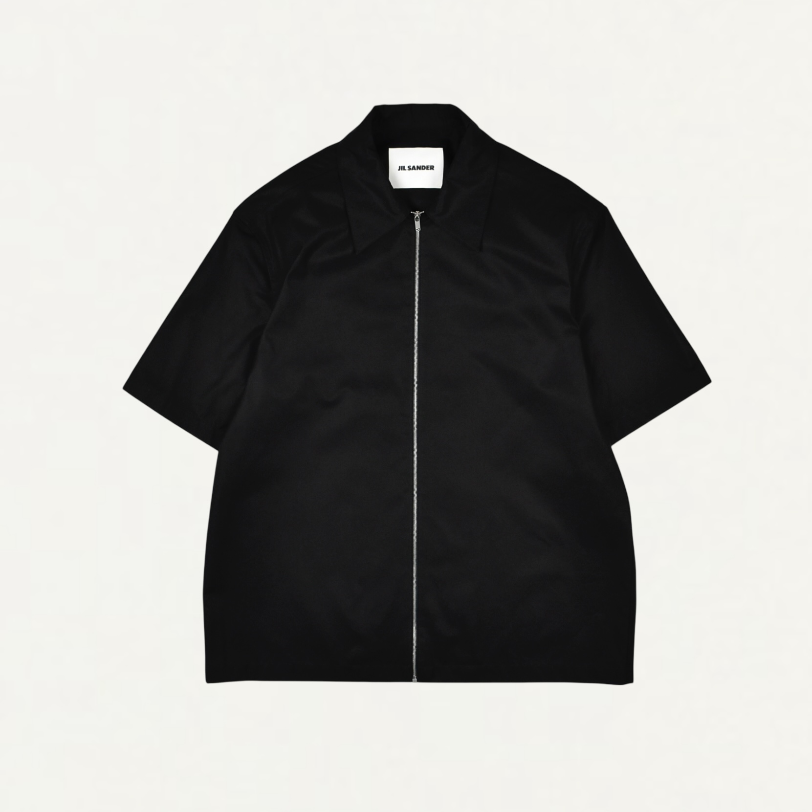 JIL SANDER COMPACT COTTON TAFFETA' SHIRT BLACK[J22DL0355]