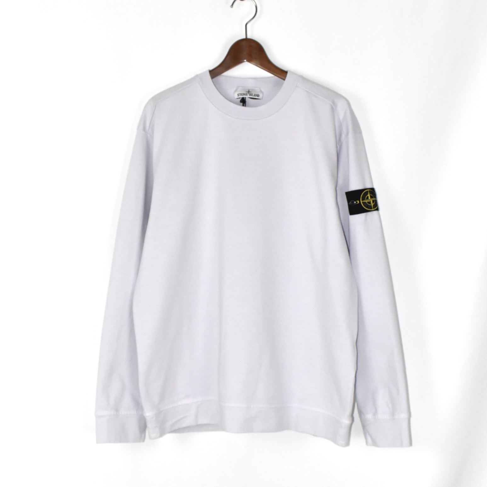 STONE ISLAND Crewneck sweatshirt with ribbed neckline Lilac[K1S156100043]