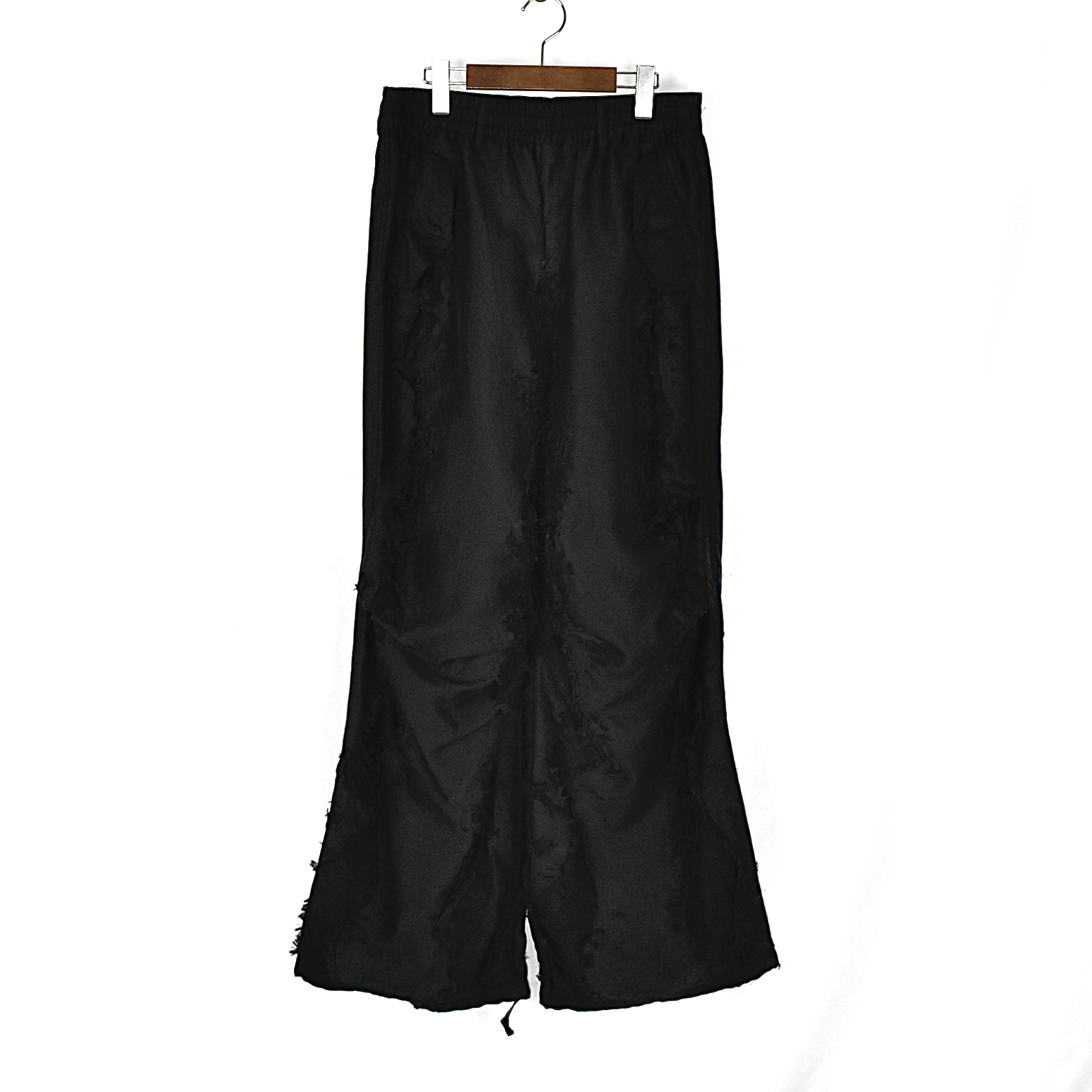 TAAKK CUT JACQUARD PARACHUTE PANTS BLACK[TA25SS-PT107]