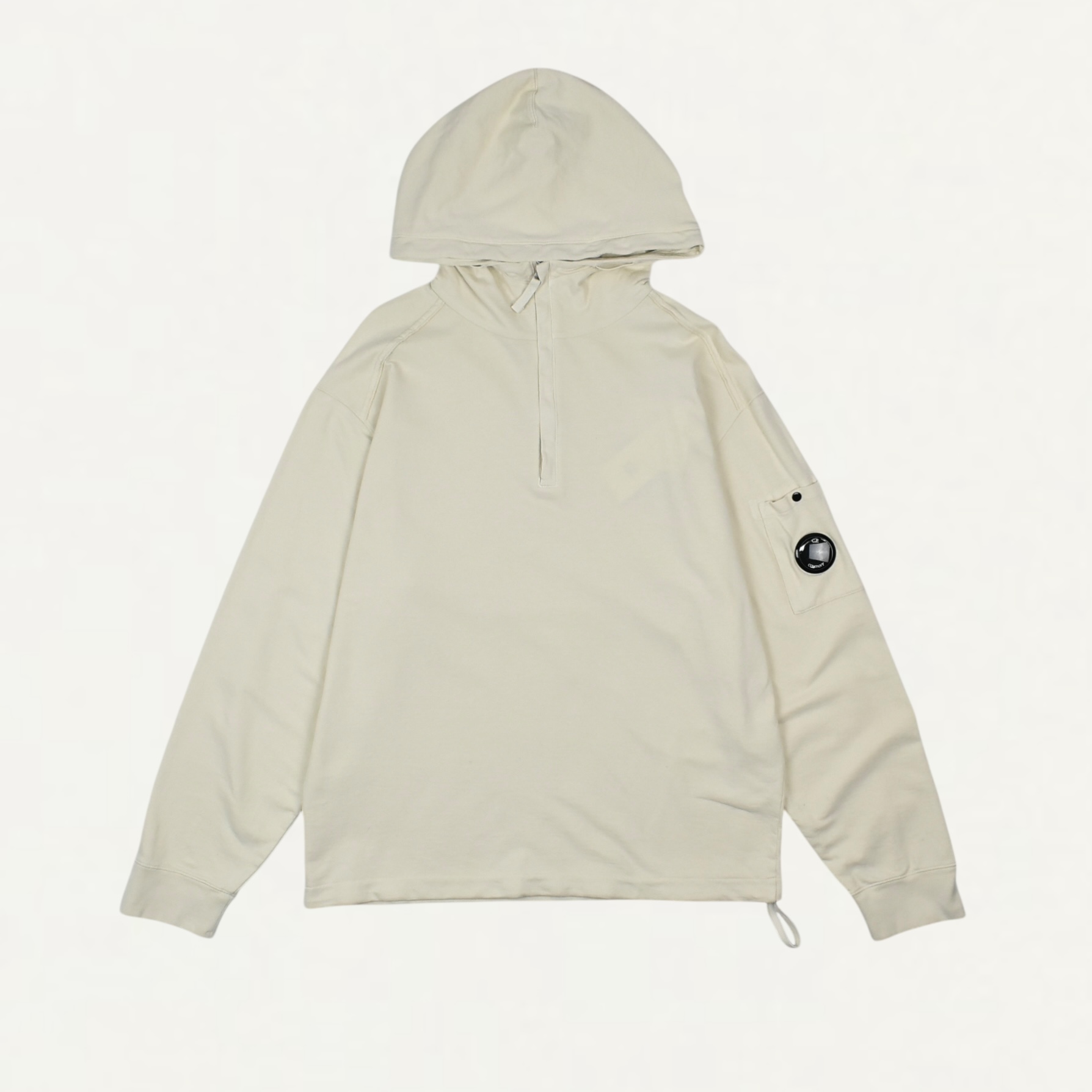 C.P. Company LIGHT FLC HALF ZIP LENS SS FROZEN DEW[20CMSS023A]