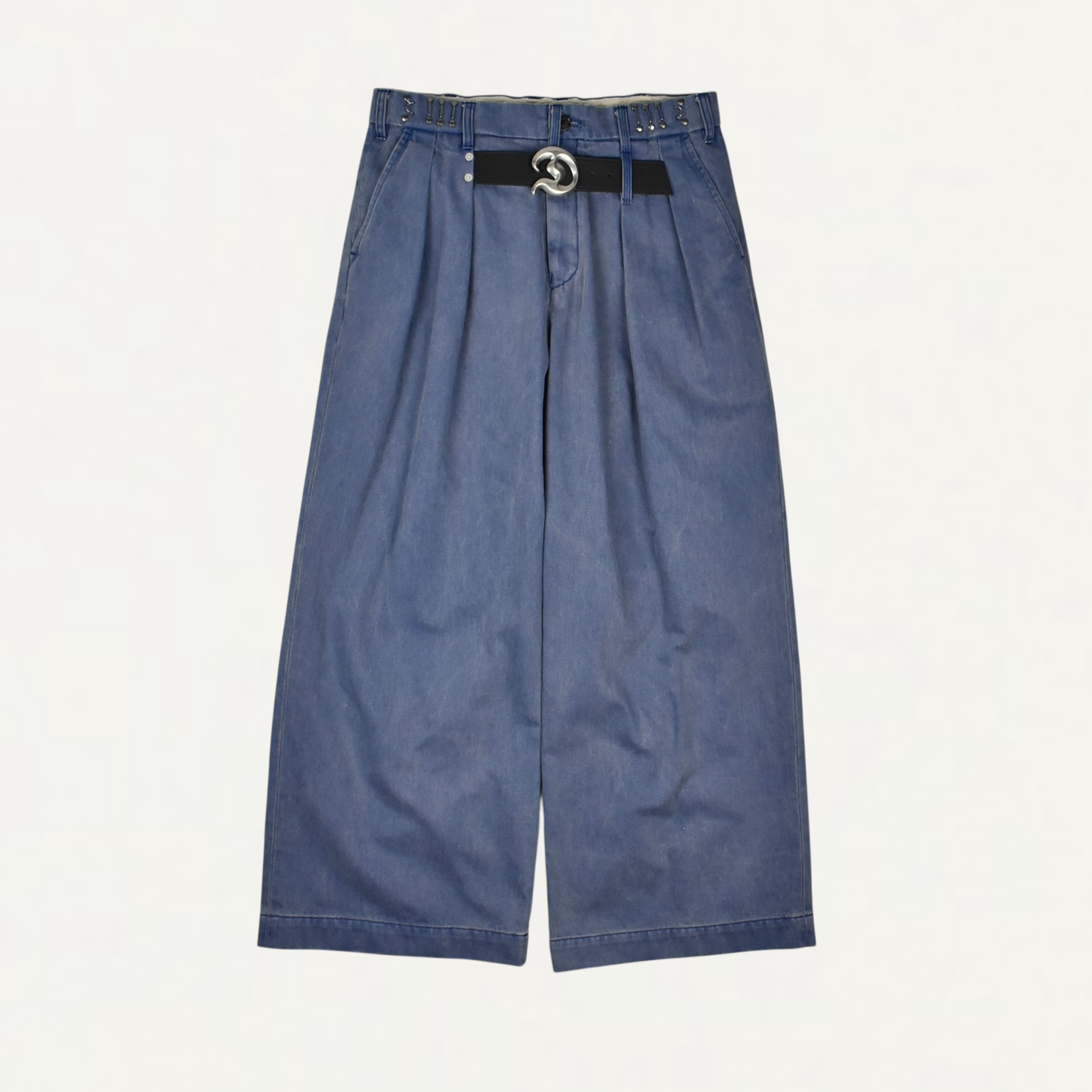 DAIRIKU D Belt Super Wide Chino Pants Blue[26SS CP2]