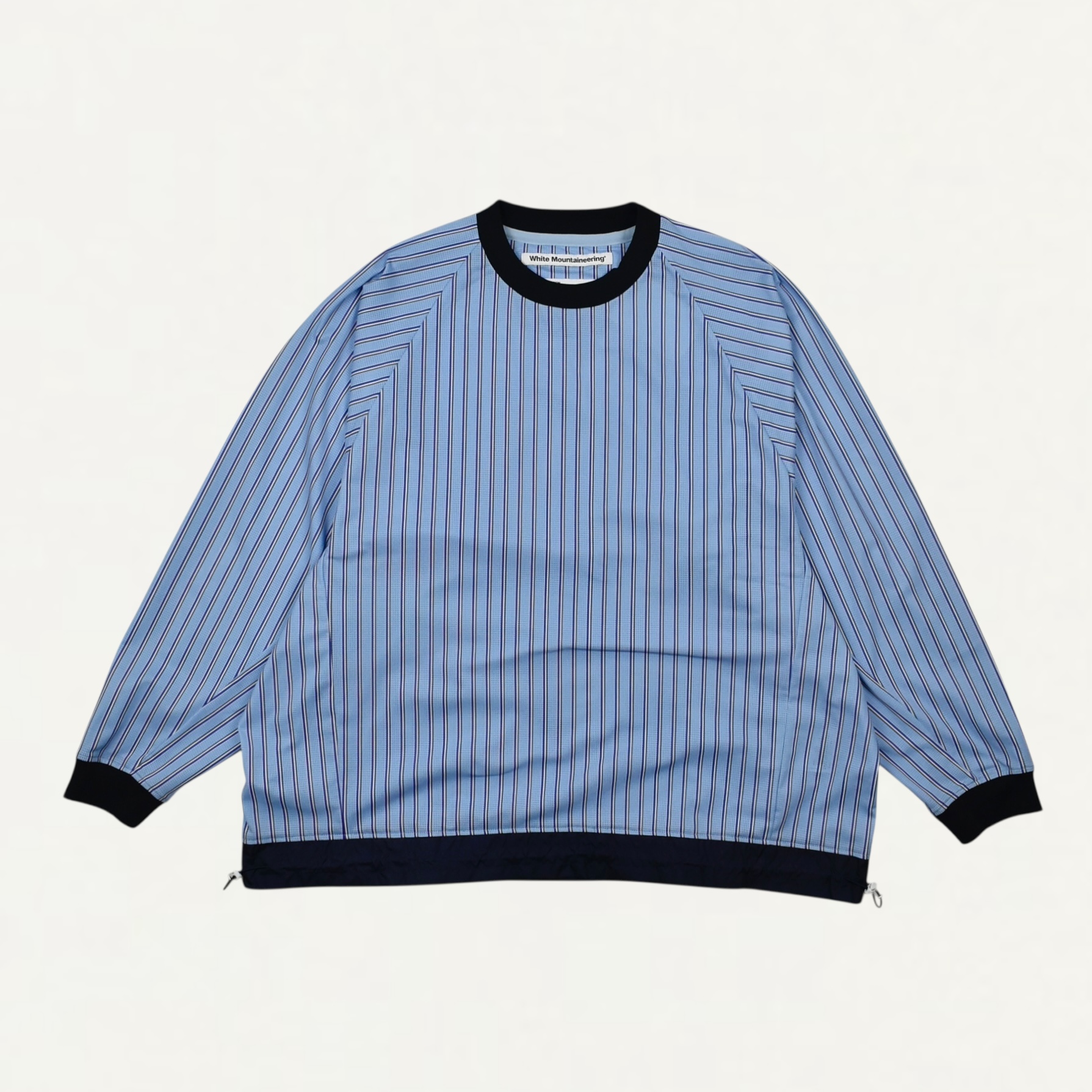 White Mountaineering STRIPE RAGLAN PULLOVER SAX BLUE[WM2671504]