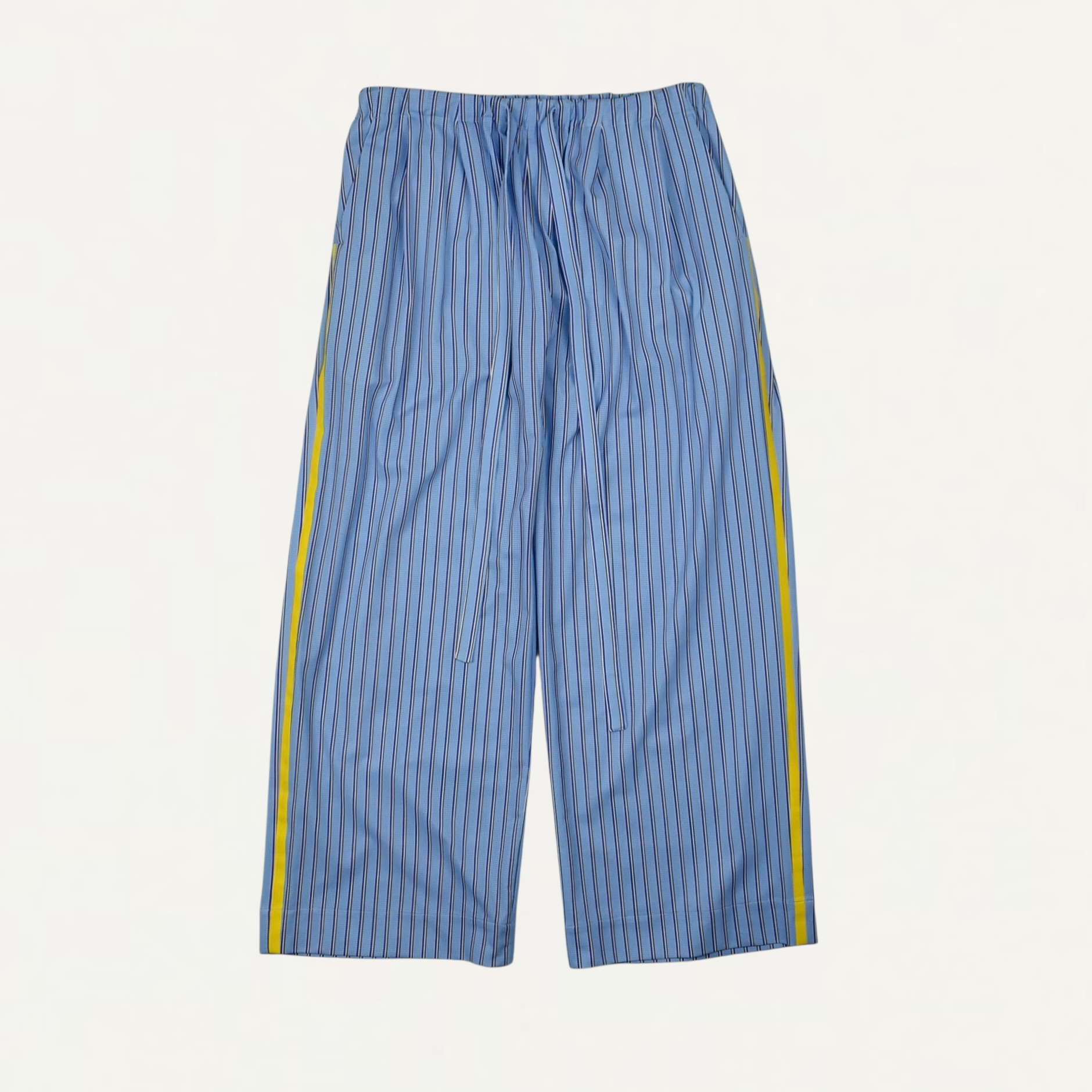 White Mountaineering STRIPE 2 TUCK WIDE PANTS SAX BLUE[WM2671422]