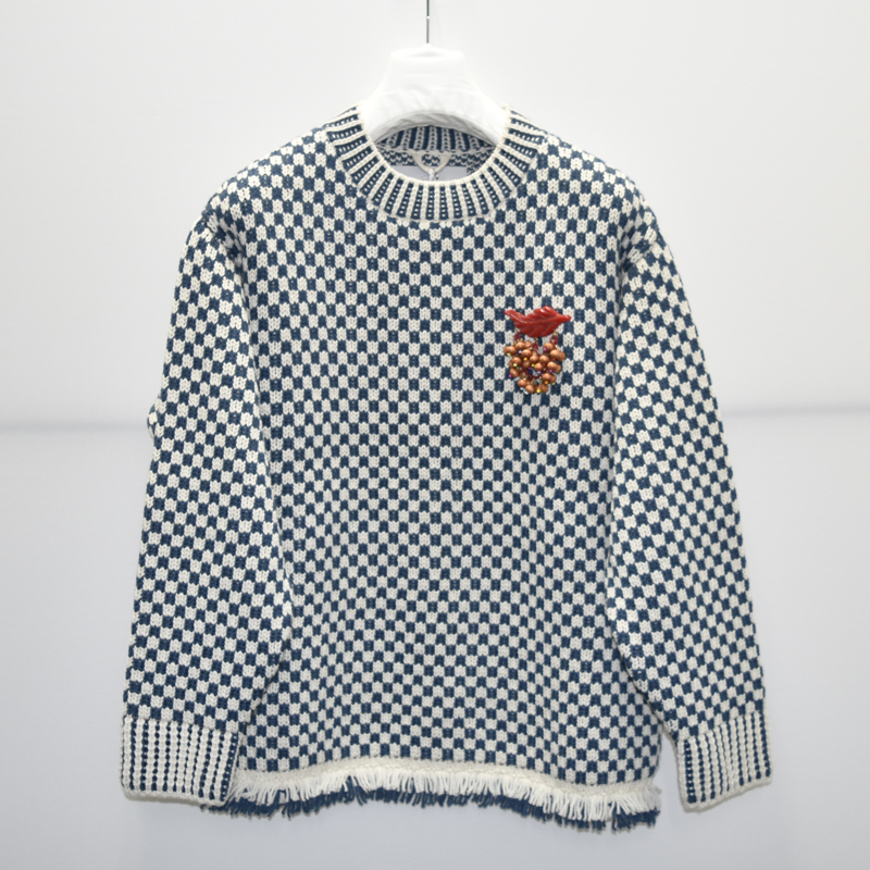 BODE FRINGE CHECK PULLOVER[F22KT009]