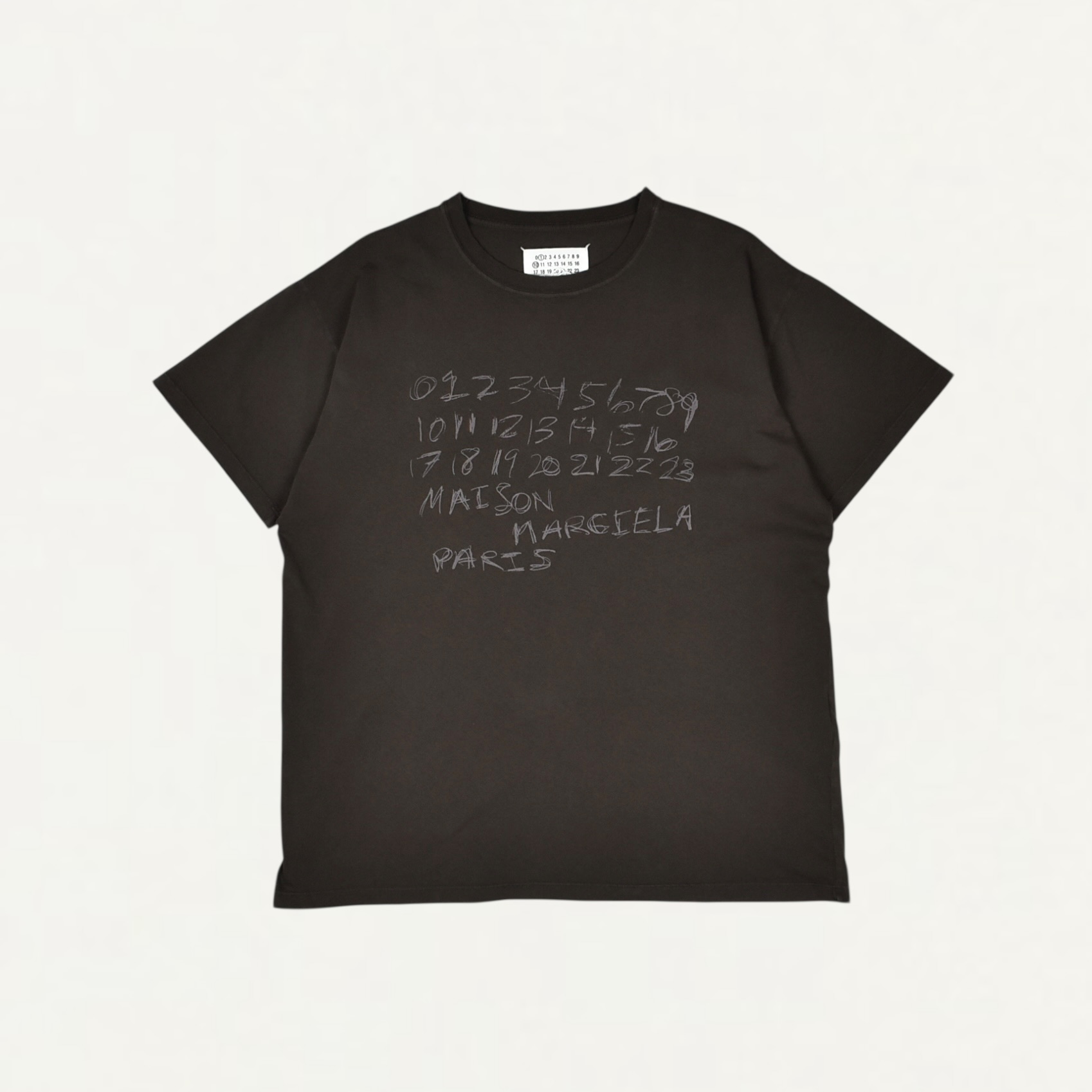Maison Margiela Numerical cotton T-shirt Brown[S51GC0544]