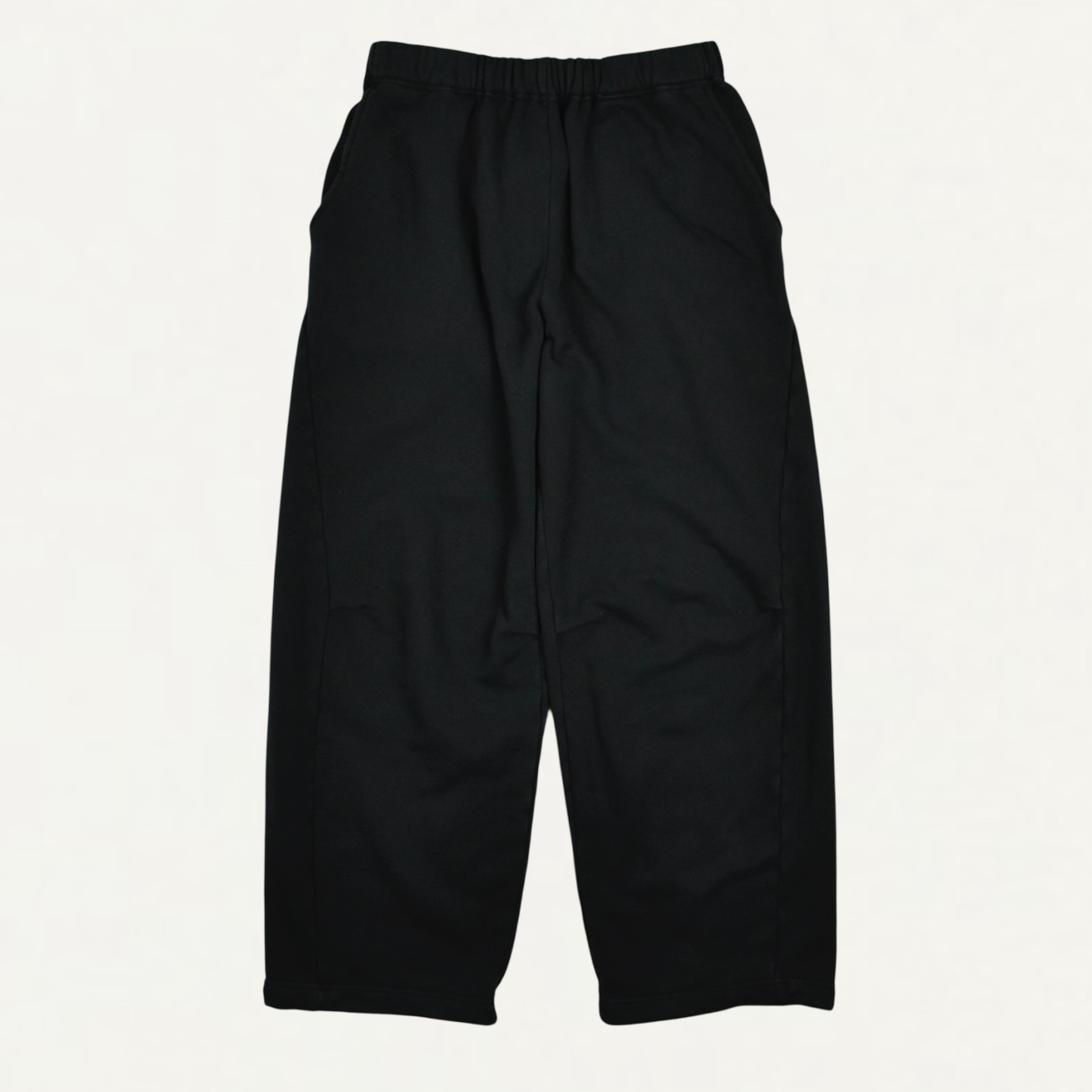 NTN 3D KNEE TUCK DRAWSTRING TROUSERS GARMENT DYE INK BLACK[N006-044135D]