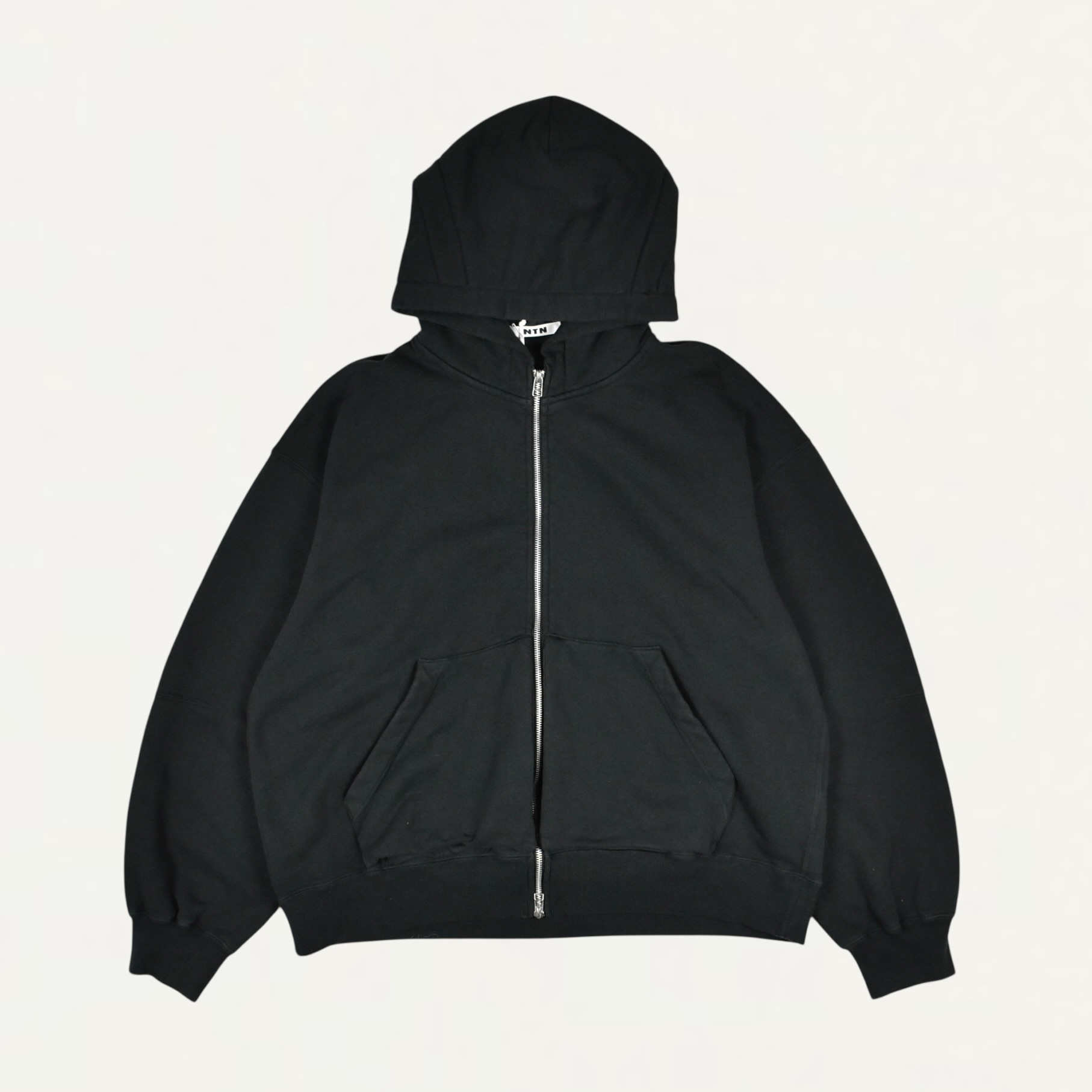 NTN ZIP UP HOODIE GARMENT DYE INK BLACK[N006-044135D]