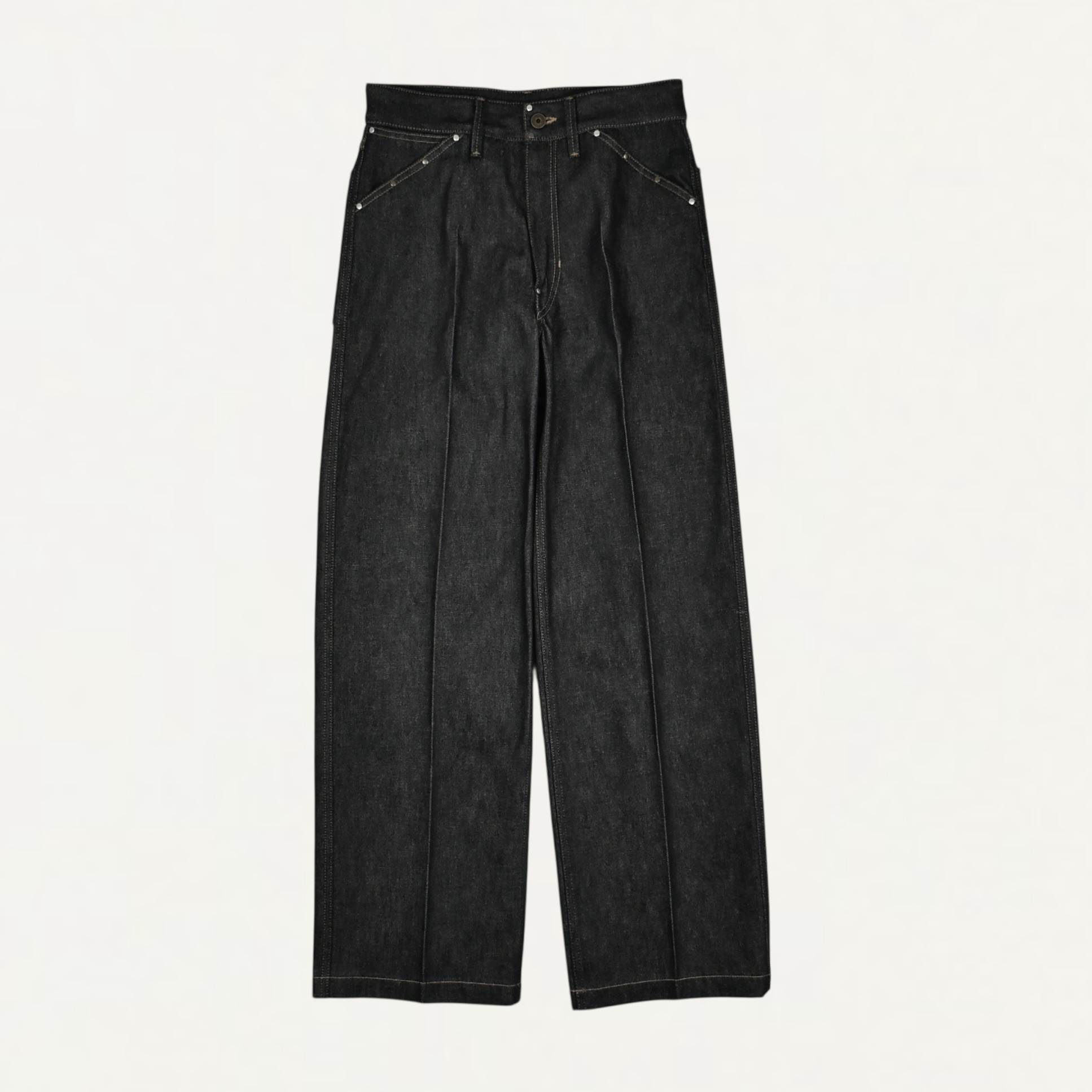 LEMAIRE WIDE PANT WITH STUDS IN DENIM SLATE[PA1288 LD1061]