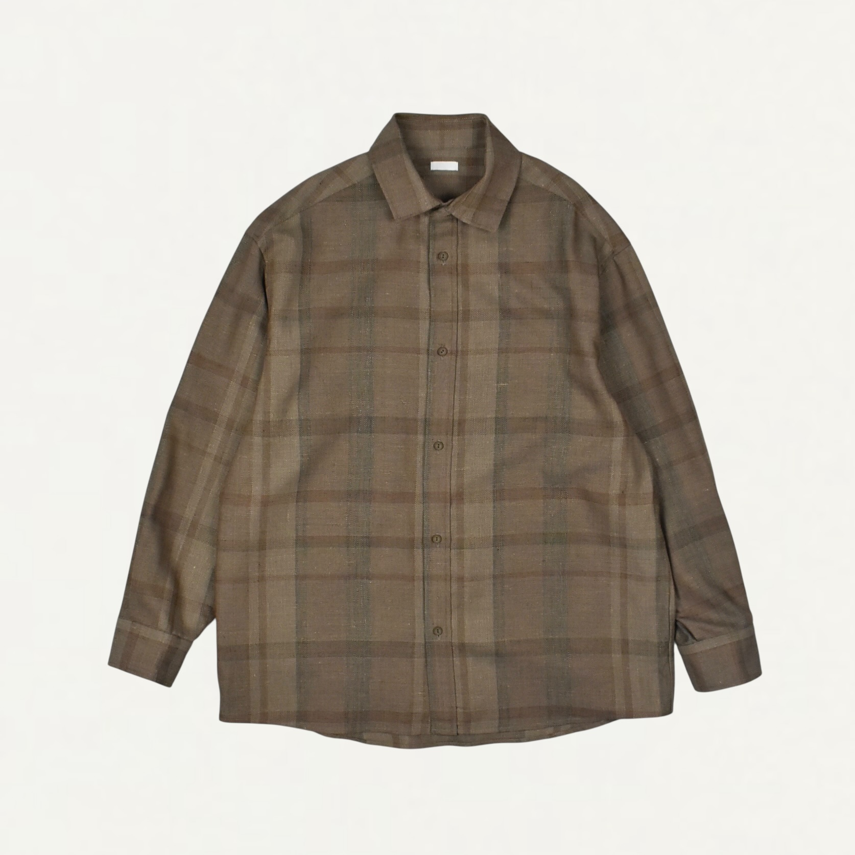 SEEALL EXTRAOVER SHIRTS CAMEL PLAID[SAU63-SH181-MK-002-CAMEL PLAID]