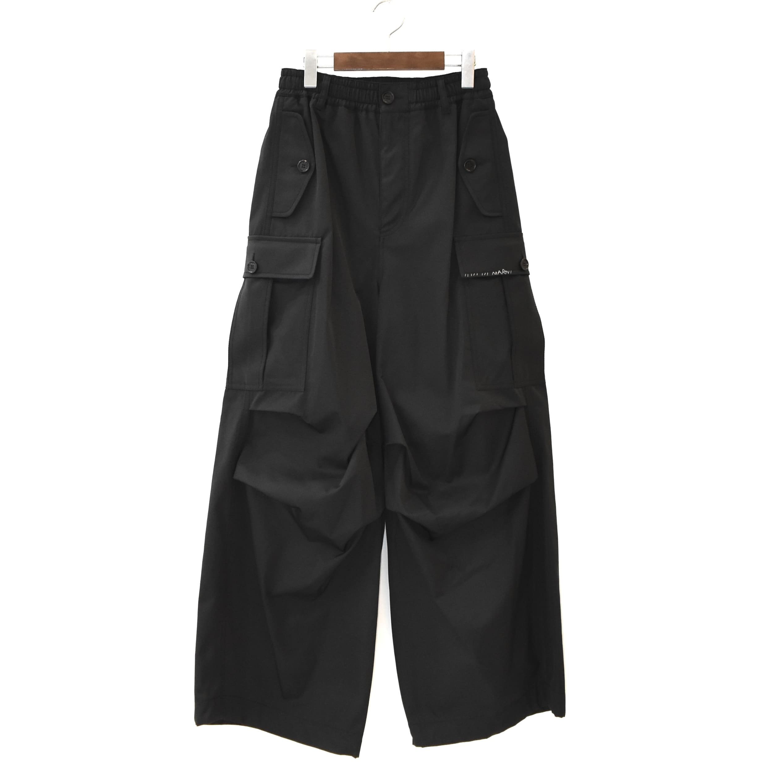 MARNI RECYCLED WATER REPELLENT TAFFETA' PANTS BLACK[PUMU0247S0]