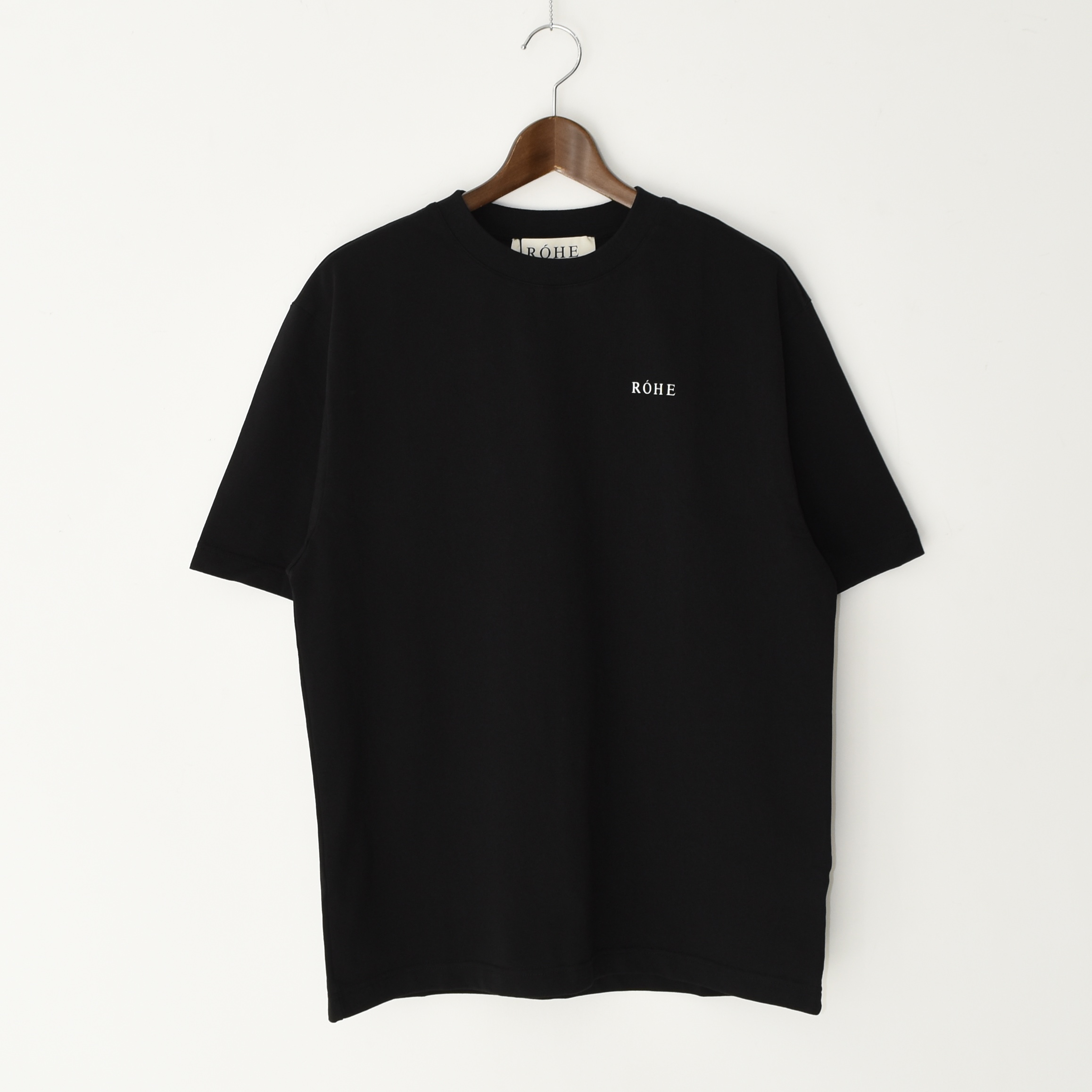 Róhe OVERSIZED LOGO T-SHIRTS BLACK[314-22-103]