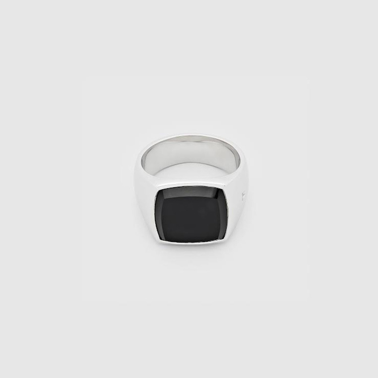 TOMWOOD RING Cushion Polished Black Onyx(M)[R74HPMPBO01S925]