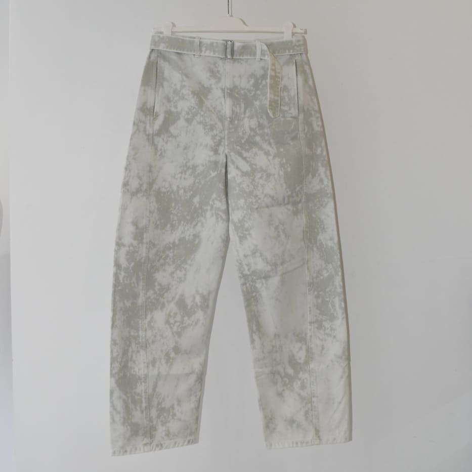 LEMAIRE TWISTED BELTED PANTS ACID SNOW HEAVY DENIM[PA326 LD1011]