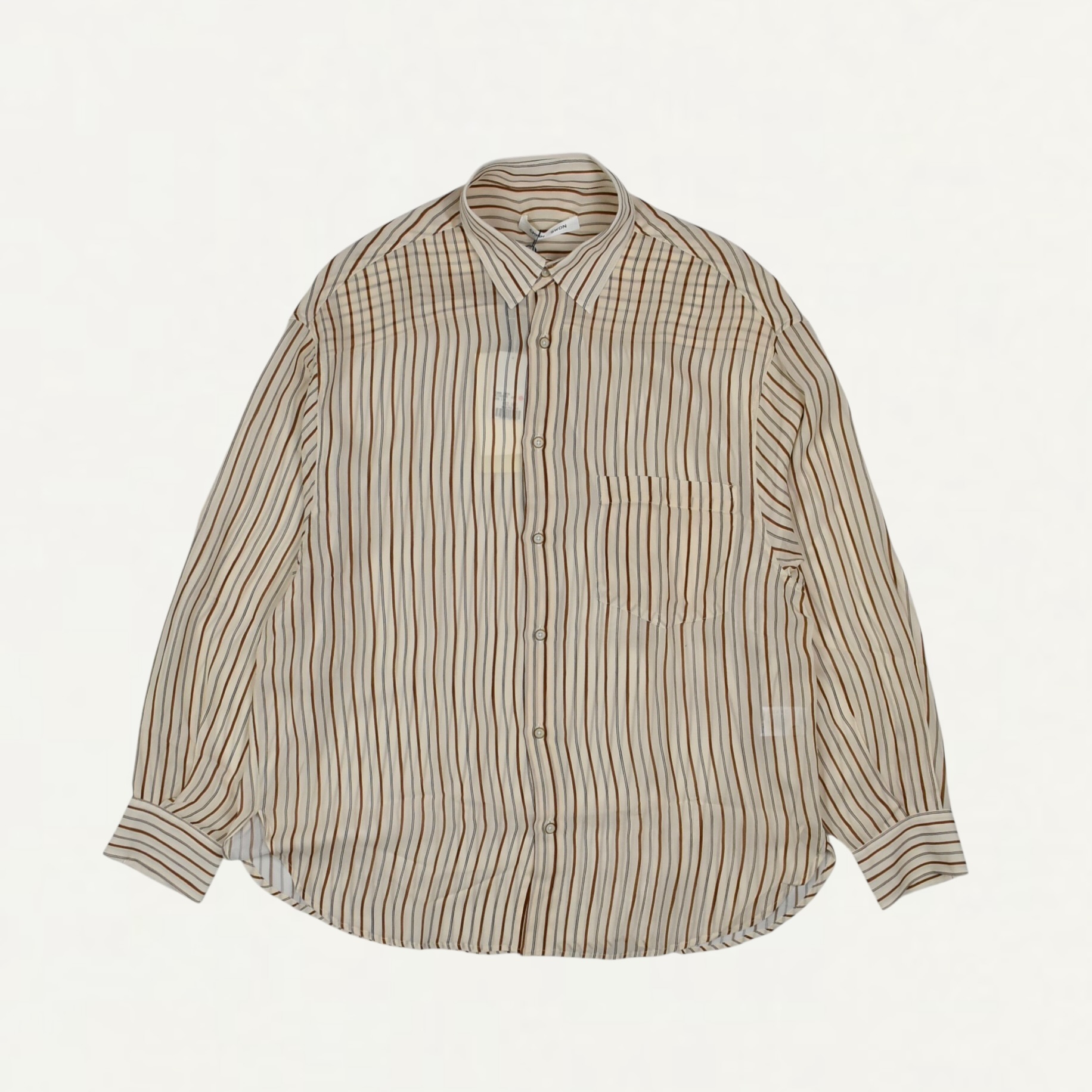 CMMN SWDN Kali Shirt Brown Stripe [M26W6008]