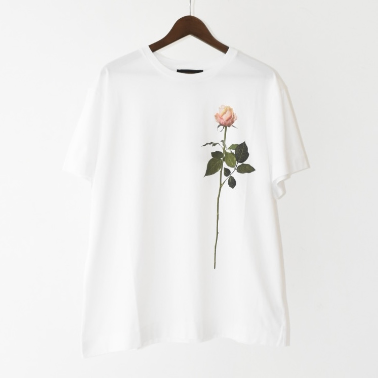 Simone Rocha Rose Print T-Shirt WHITE[5195P4-M0569]