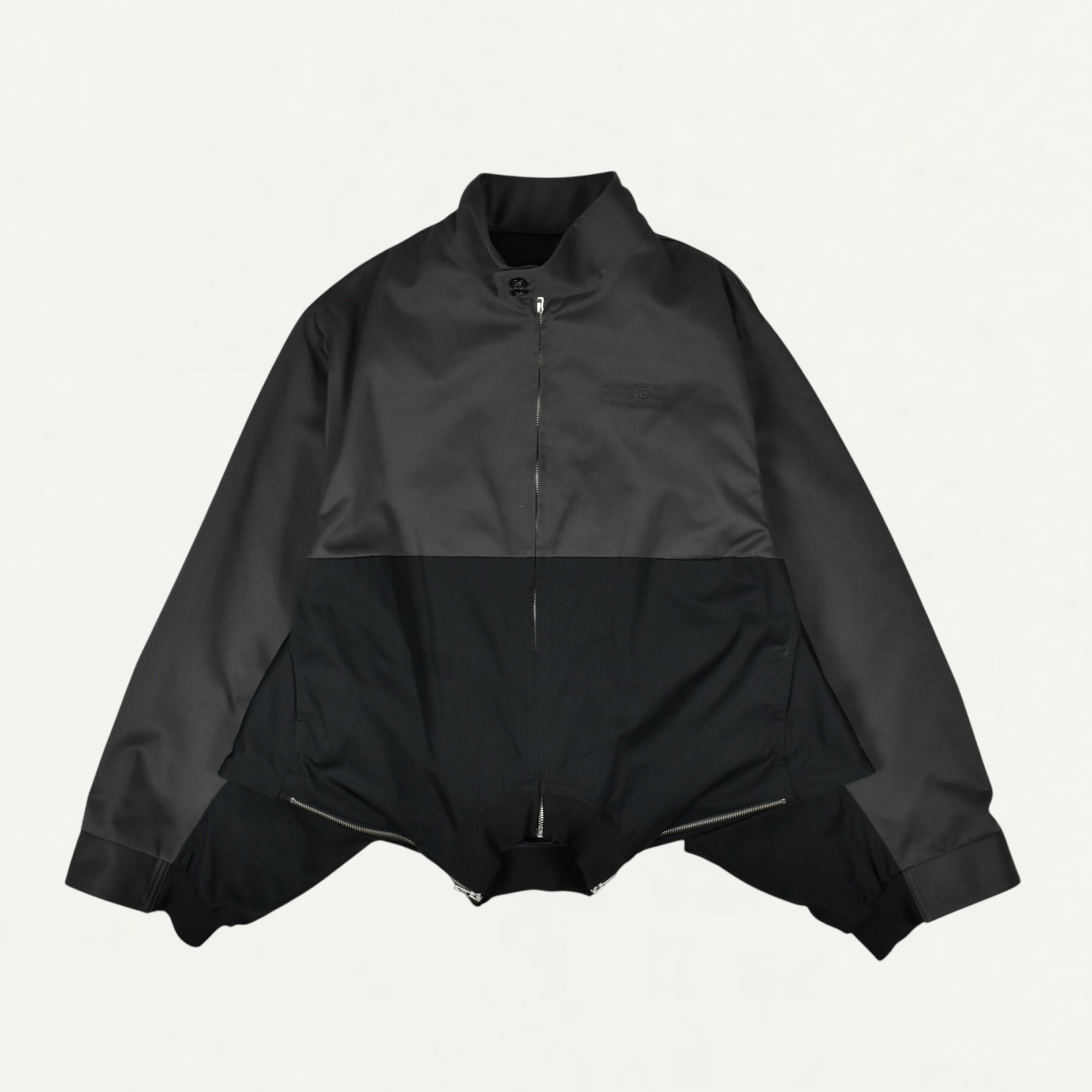 MM6 MAISON MARGIELA Mirrored two-tone zip jacket Anthracite[S52AM0346]