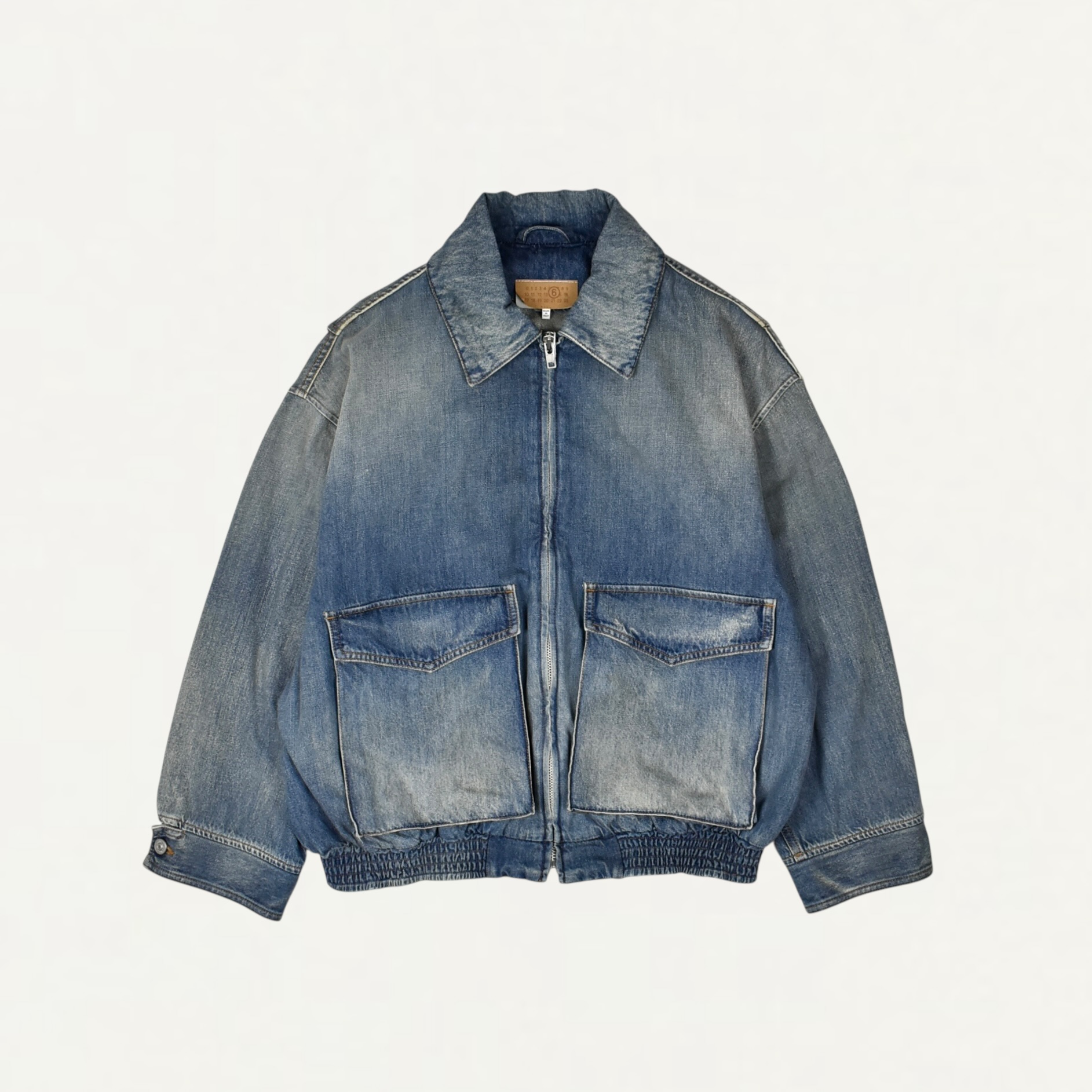 MM6 MAISON MARGIELA Denim jacket with flap pockets Blue[S52AM0348]