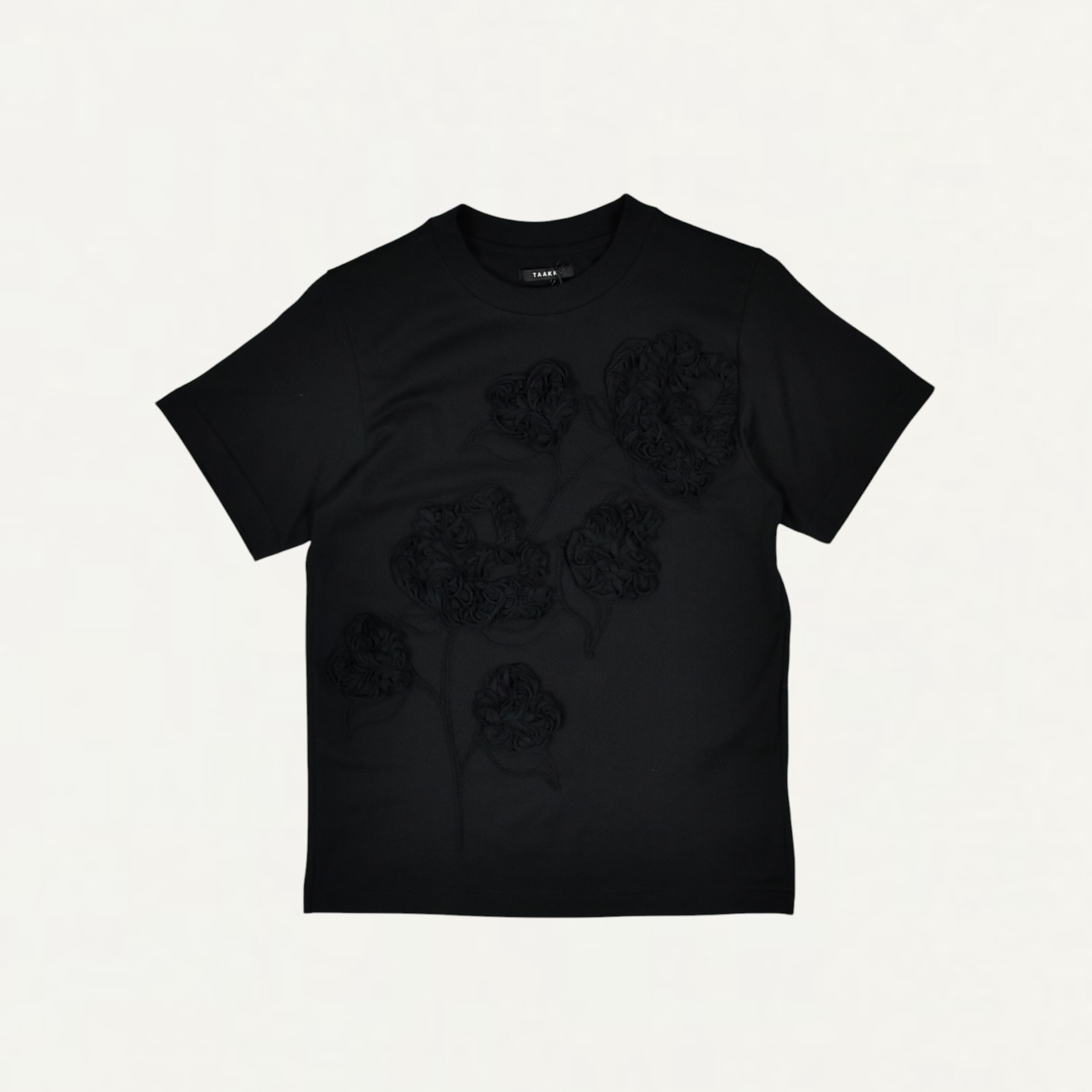 TAAKK EMBROIDERY JERSEY T-Shirt BLACK[TA26SS-JR051]