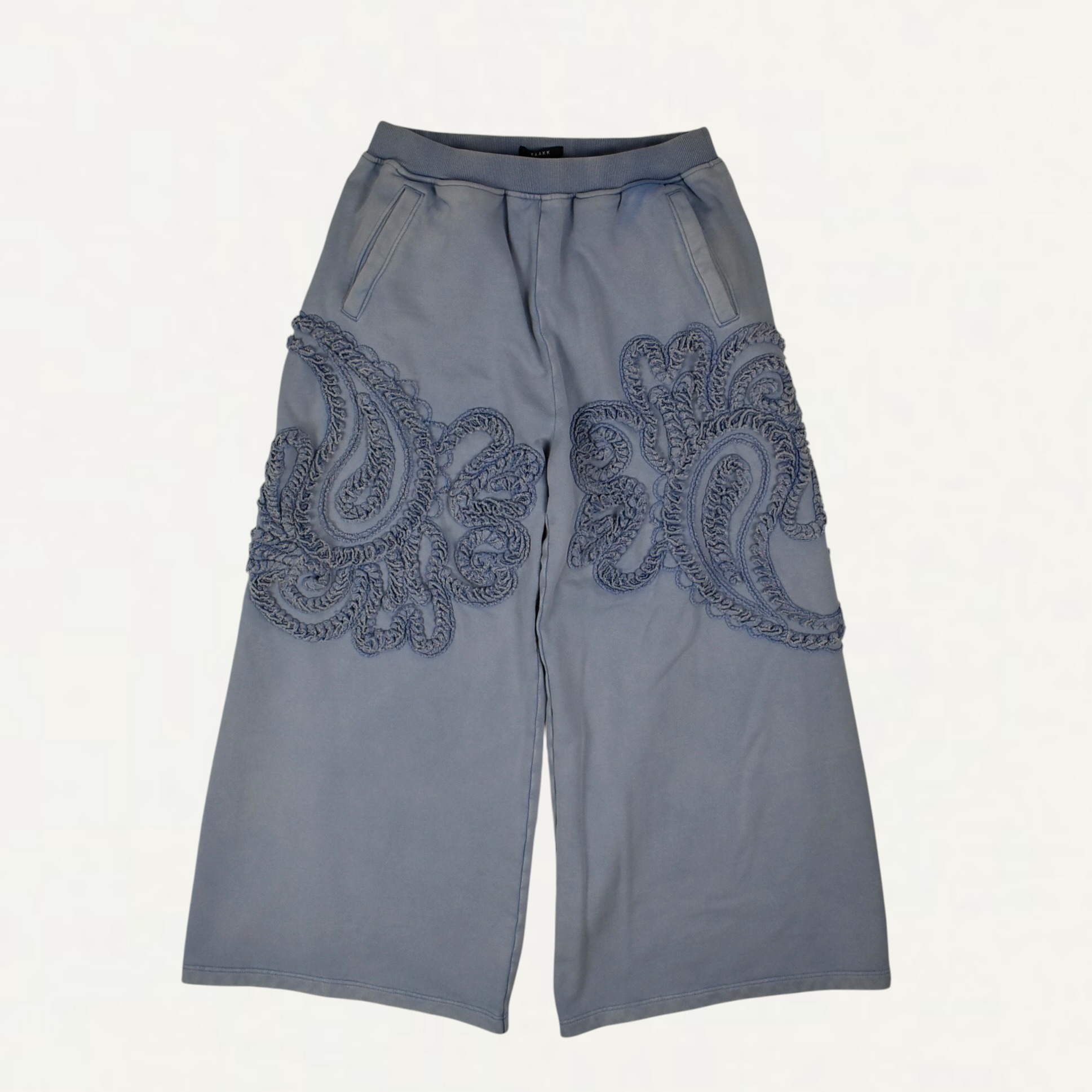 TAAKK SCULPTURAL EMBROIDERY JERSEY Sweat Wide Pants Blue breach[TA26SS-PT070]