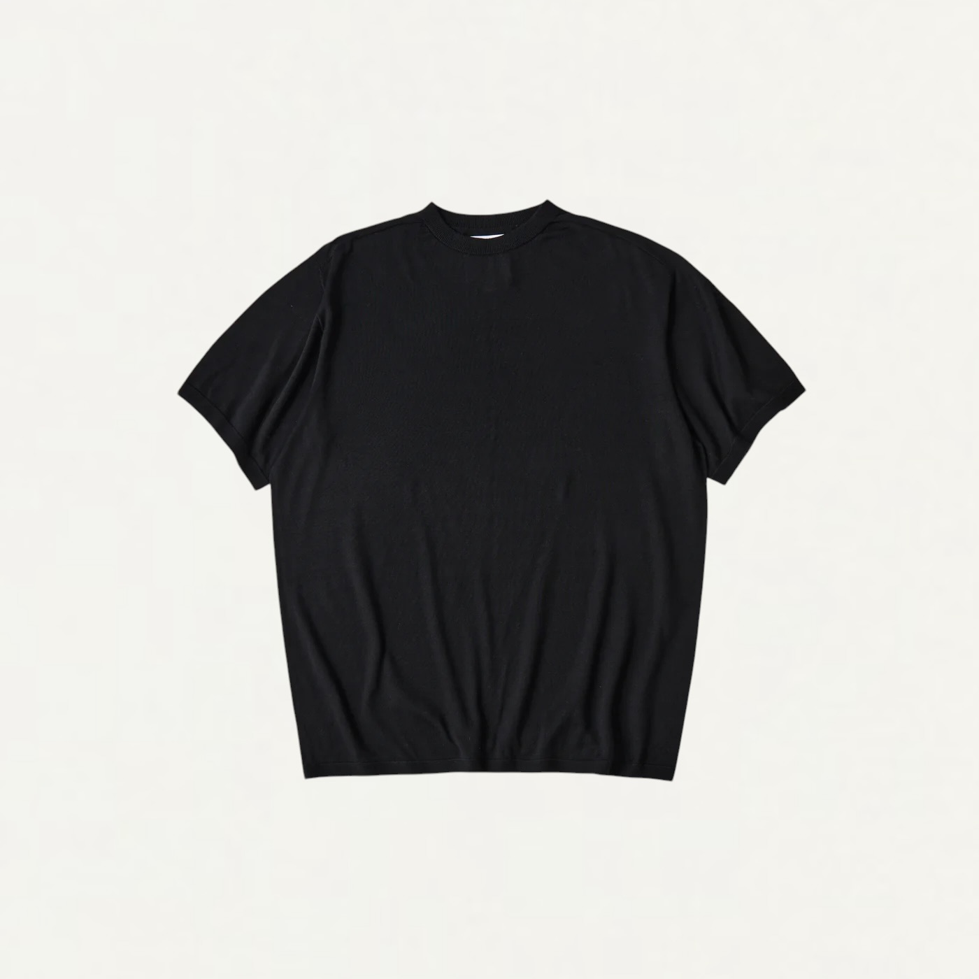 White Mountaineering WASHABLE SILK S/S KNIT PULLOVER BLACK[RW2671601]