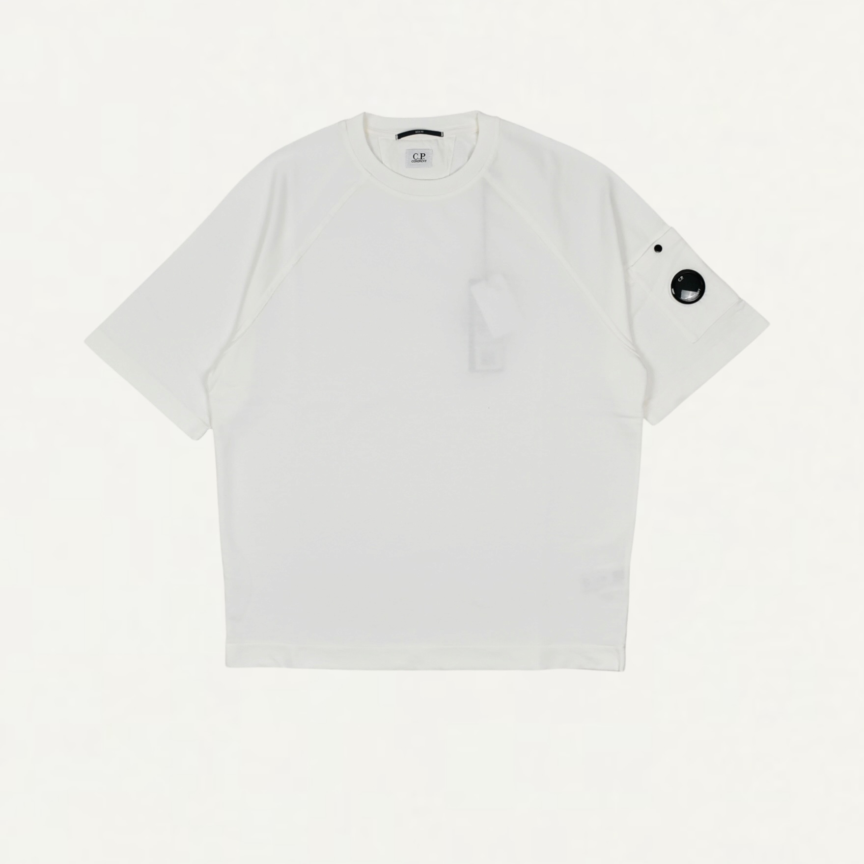 C.P. Company Light Fleece Short Sleeve T-shirts Gauze White[20CMSS034A]