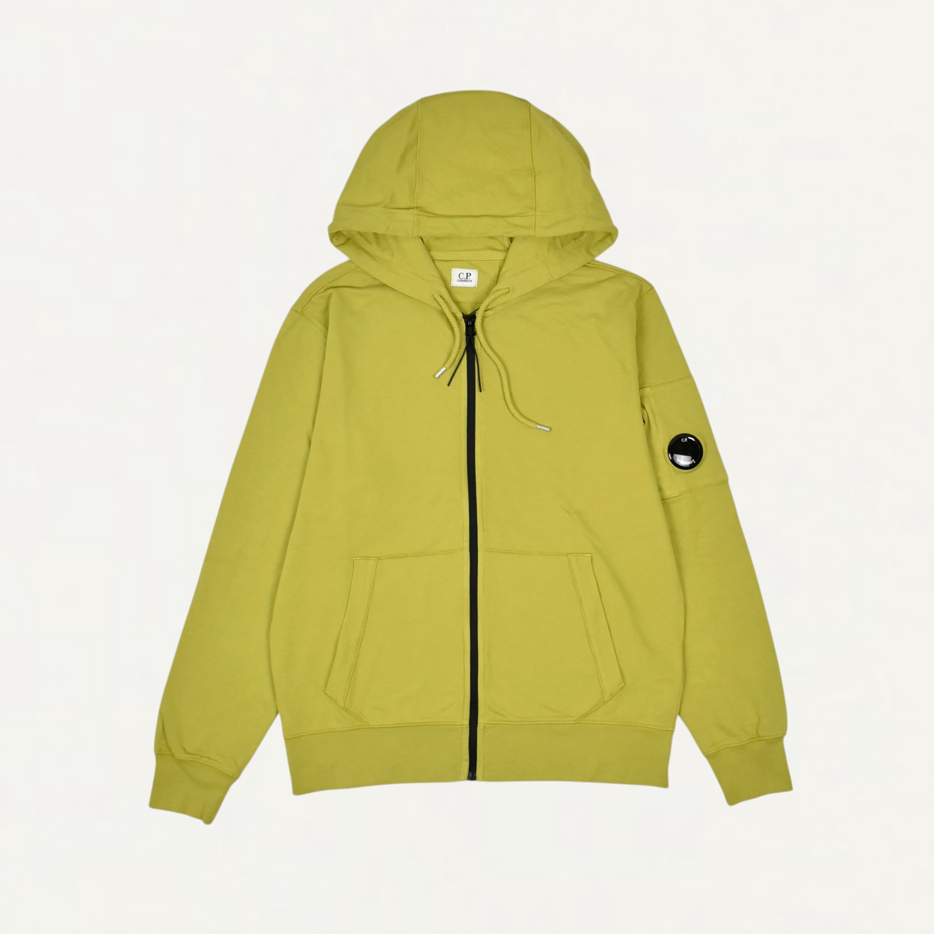 C.P. Company Light Fleece Zip Hooded Lens Jacket Antique Moss[20CMSS081A]