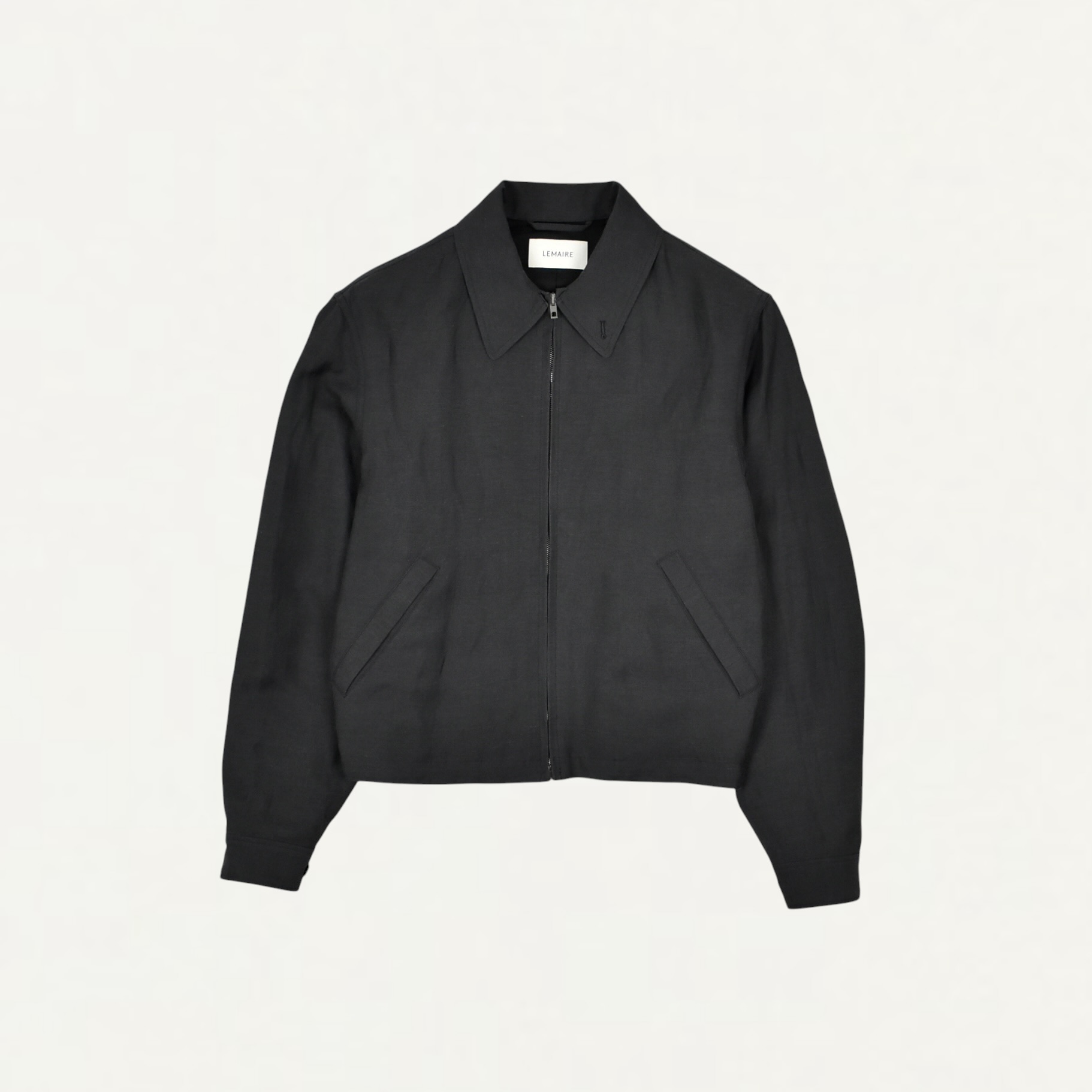 LEMAIRE SHORT BLOUSON IN VISCOSE LINEN GABARDINE Ash Black[OW1231 LF1561]