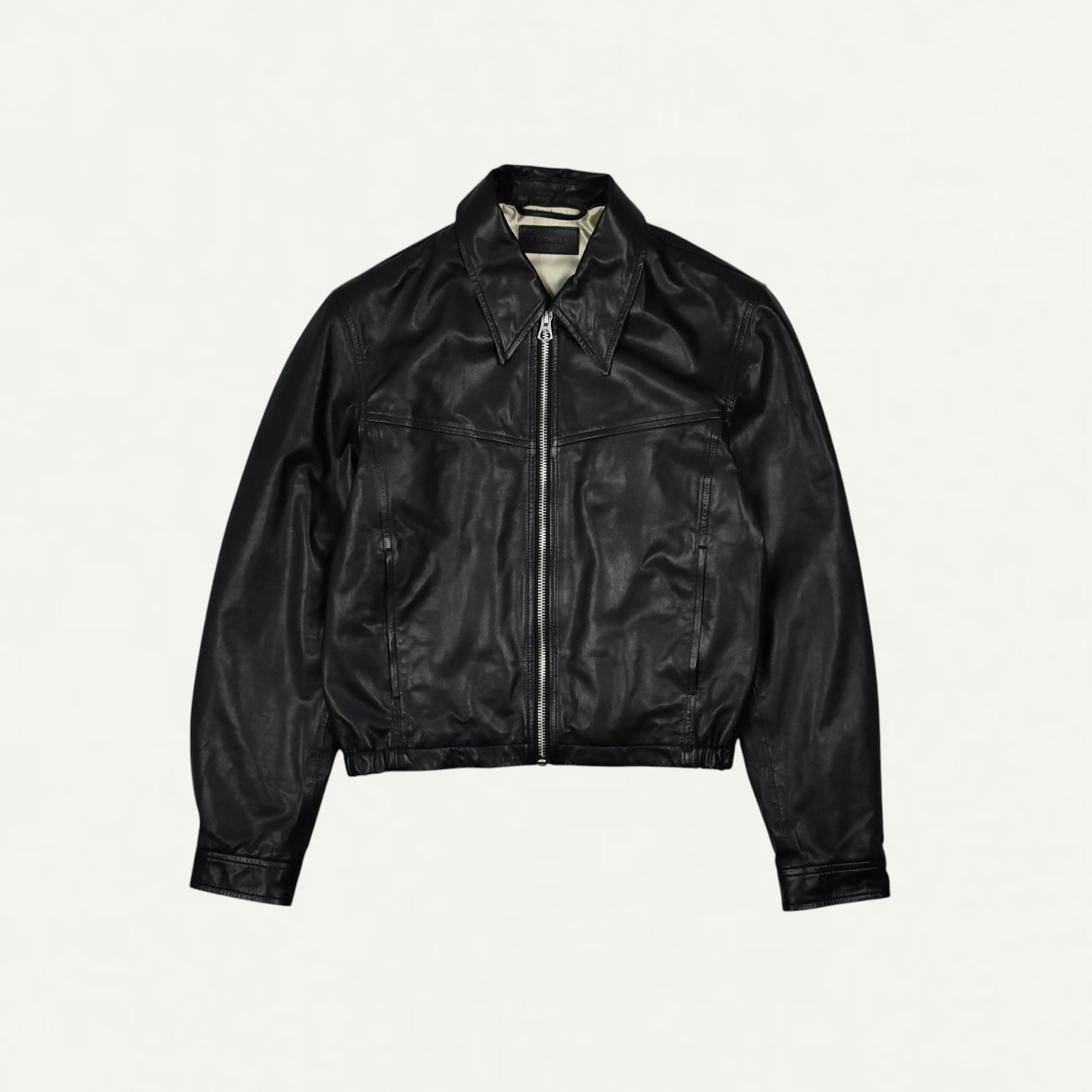 LEMAIRE BIKER BLOUSON IN LEATHER Black[OW1211 LL0175]