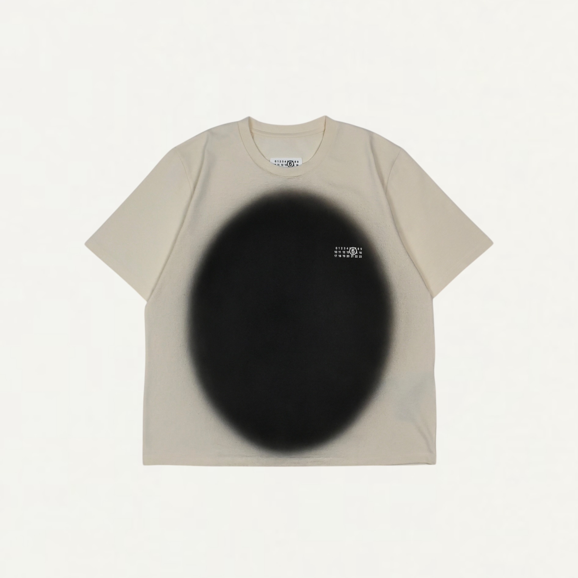 MM6 MAISON MARGIELA Spray-printed T-shirt Cream[SH0GC0064]
