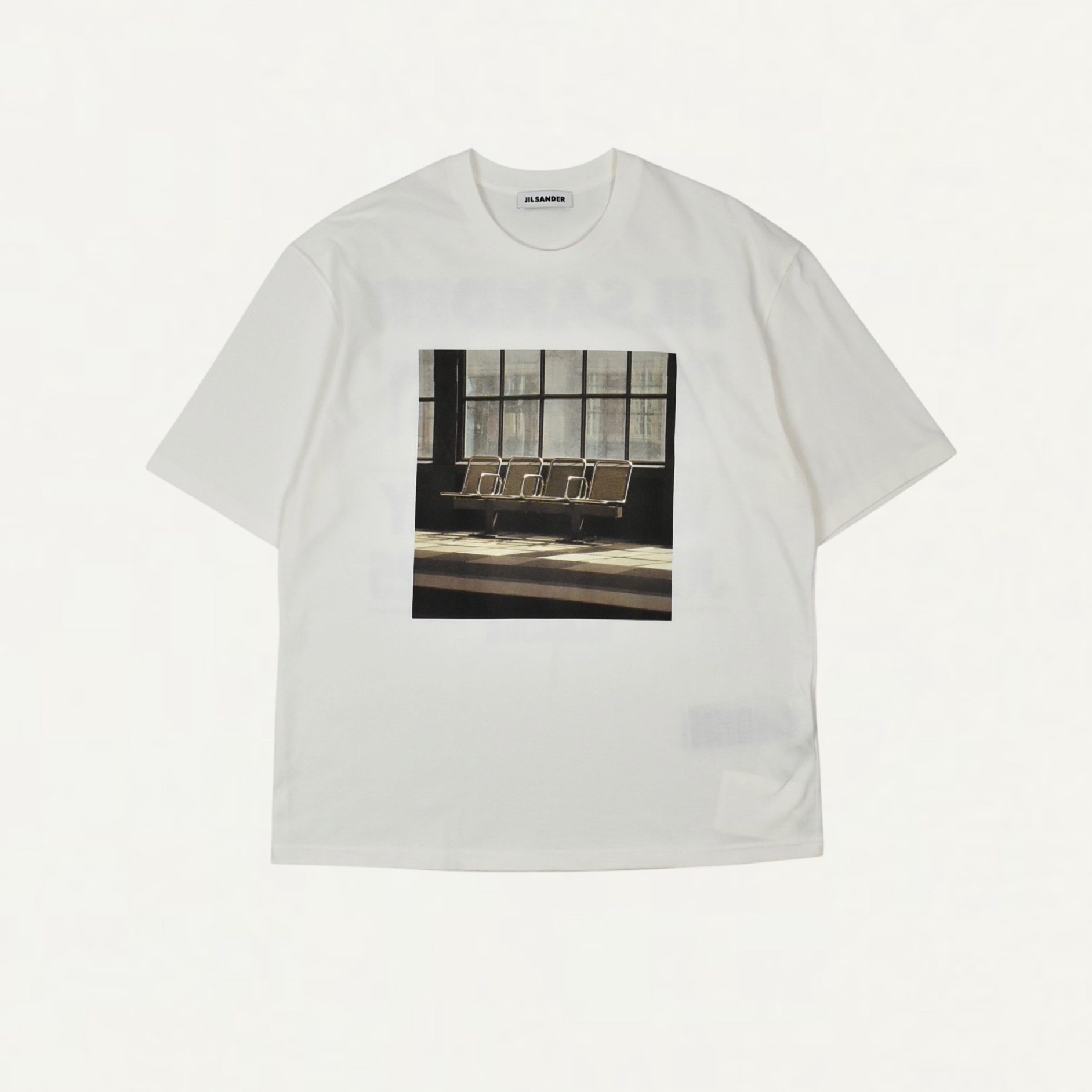 JIL SANDER Cotton Crew-Neck T-Shirt Dark Shade Photograph[J21GC0199]