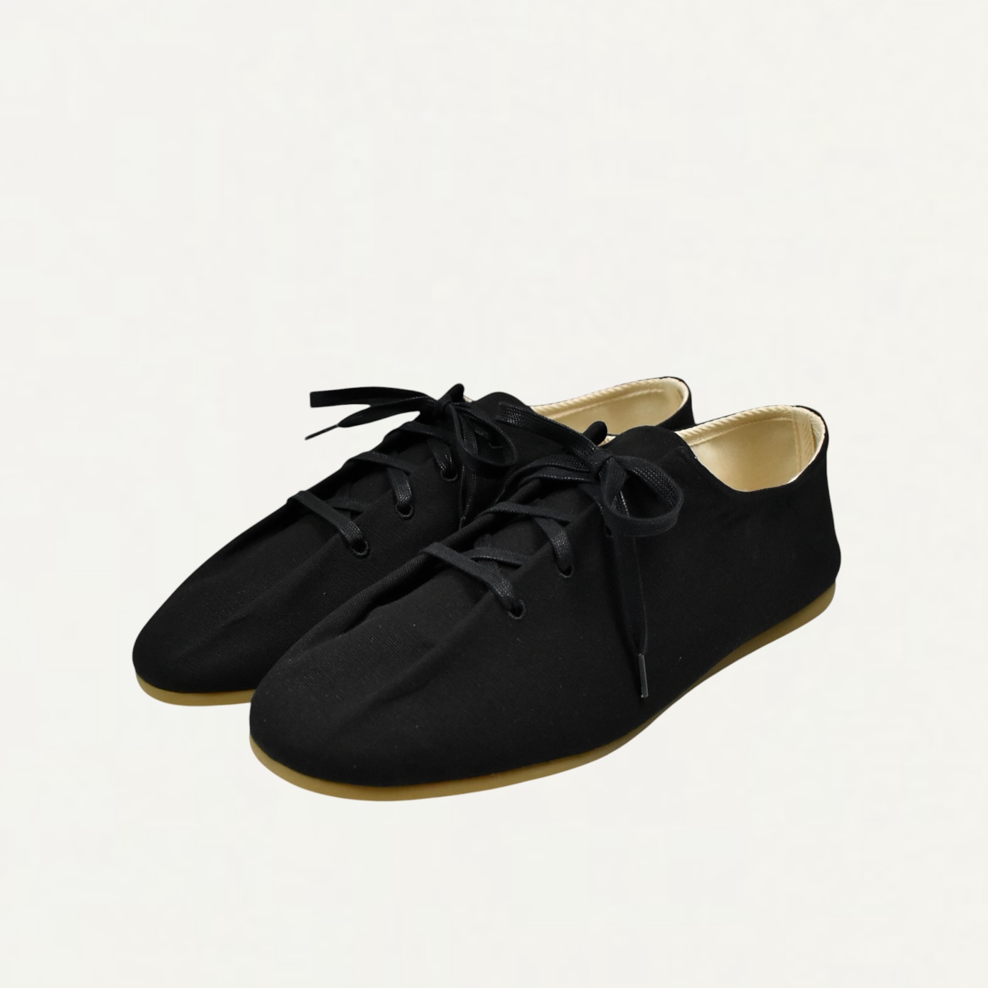 LEMAIRE SOURIS TRAINERS IN COTTON CANVAS BLACK[FO0286 LF1610]