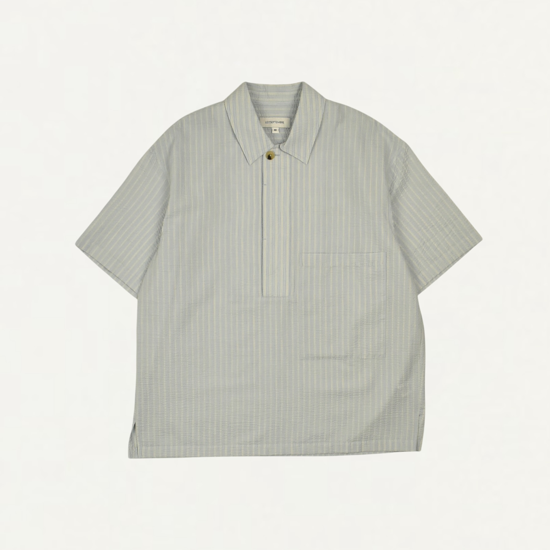 LE17SEPTEMBRE HOMME PULLOVER SEERSUCKER SHIRT SKY[LH2611SH003ESK]