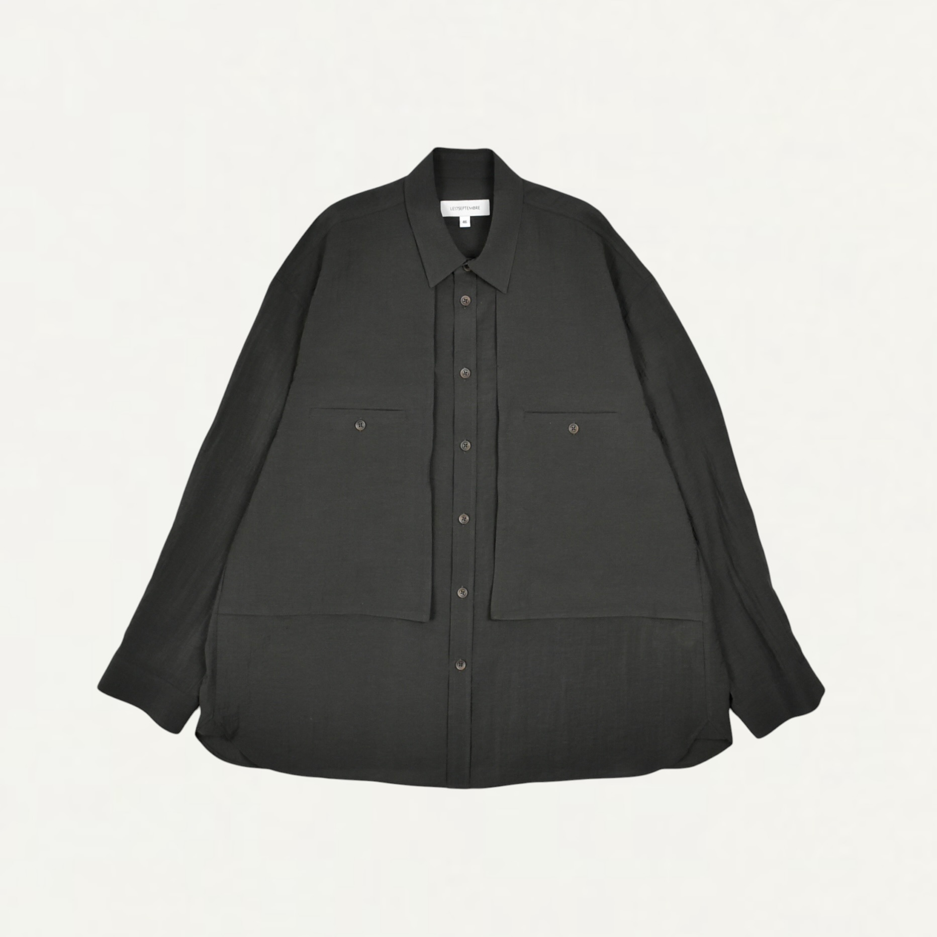 LE17SEPTEMBRE HOMME OVERSIZED CARGO POCKET SHIRT GREY[LH2611SH001EGY]