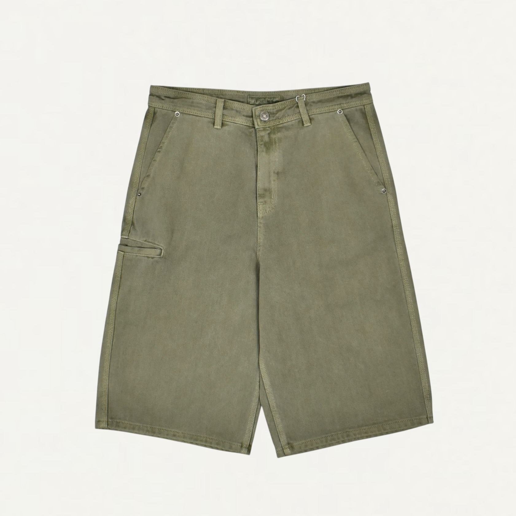 LE17SEPTEMBRE HOMME GARMENT-DYED DENIM SHORTS SAGE[LH2611DN002ESG]
