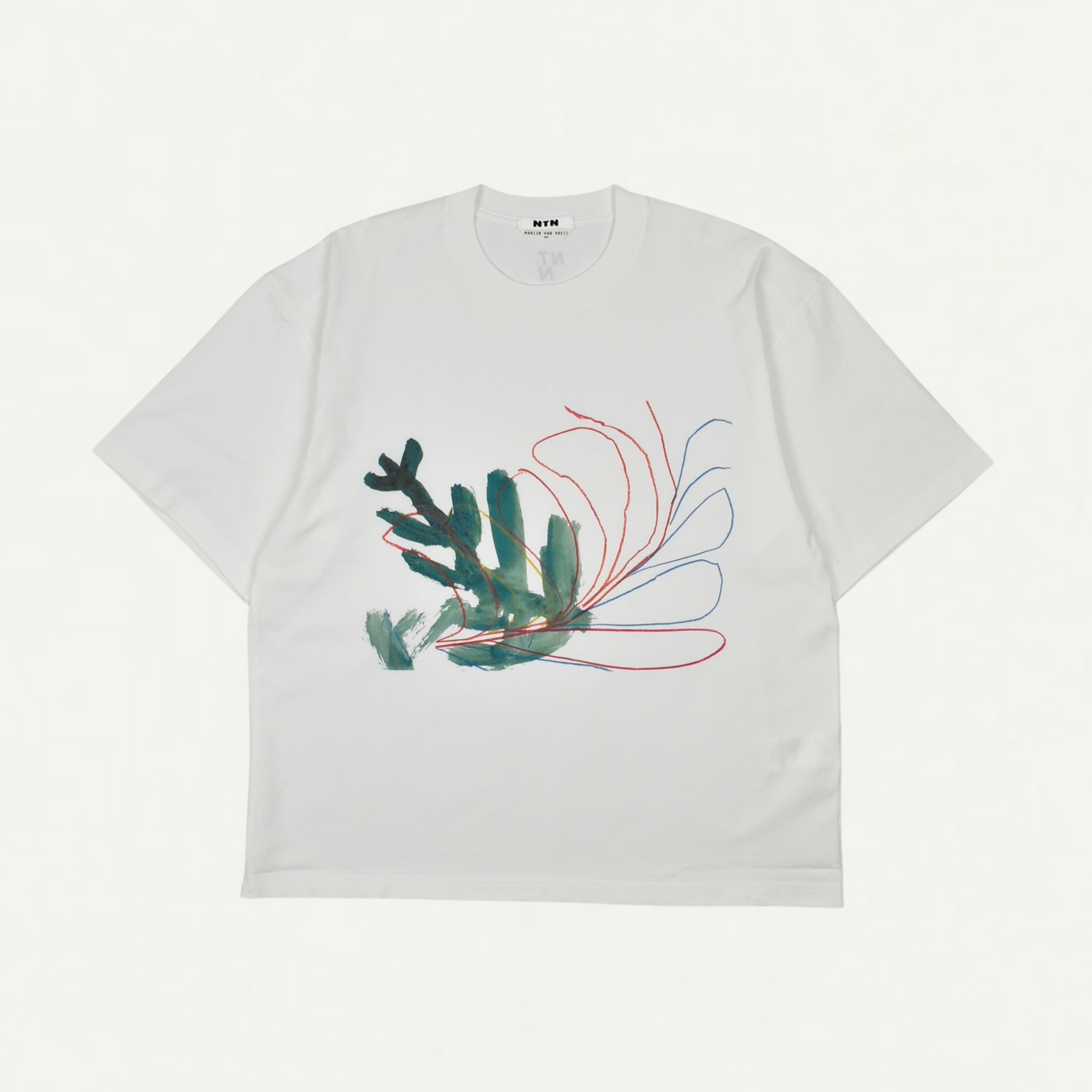 NTN MARIJN VAN KREIJ FLOWER T-SHIRT WHITE[N006-011144]