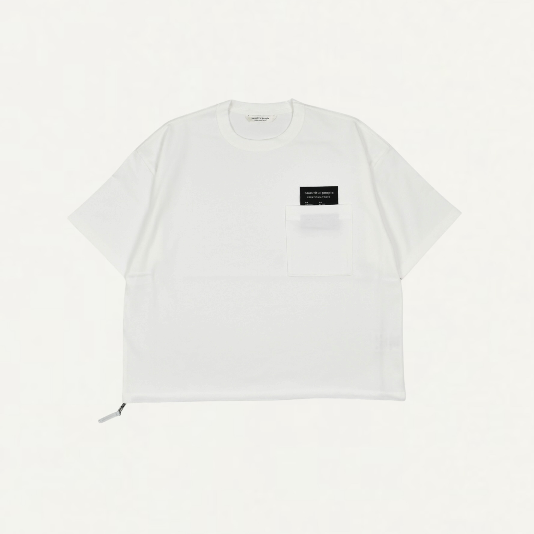 beautiful people suvin compact jersey big QOL tag T off white[1616310012]
