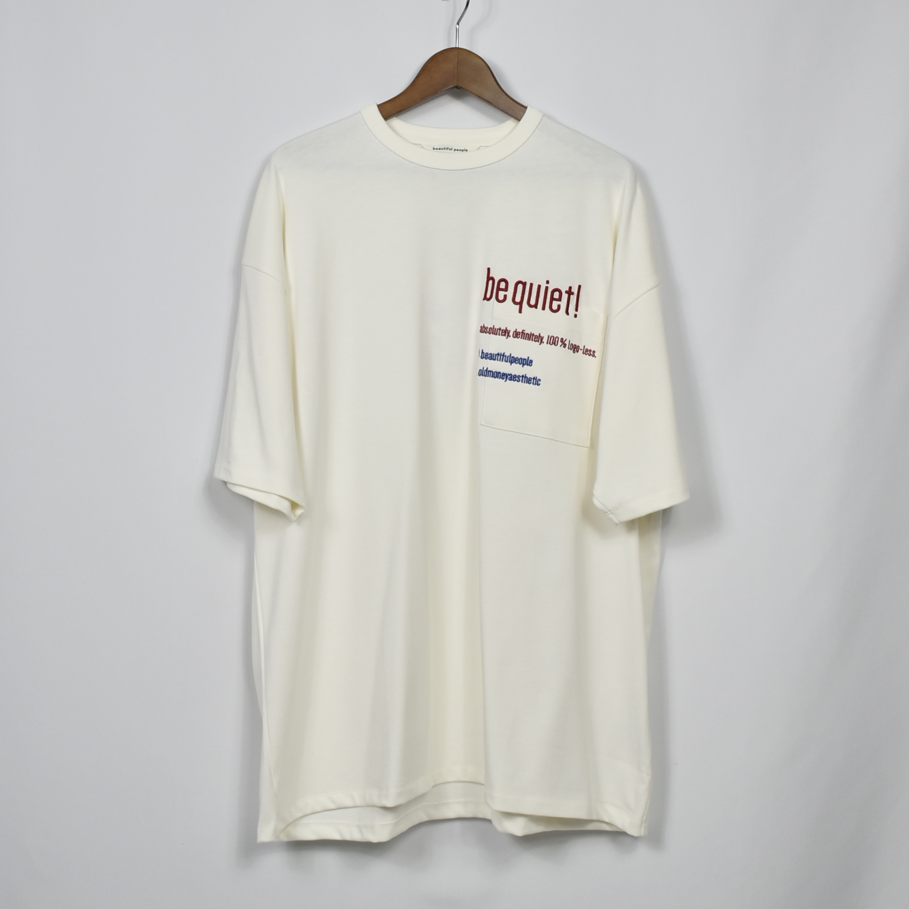 beautiful people suvin compact jersey typography T-shirts OFF WHITE[1445310042]