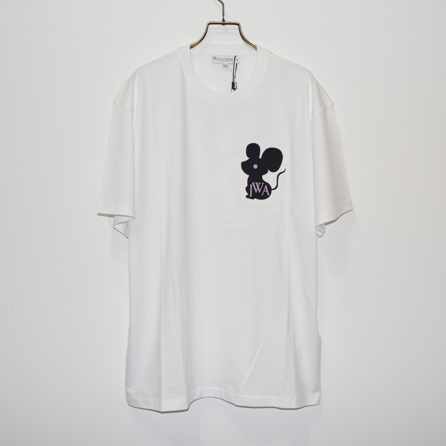 JW ANDERSON MOUSE EMBROIDERY T-SH[590-10039009-001]