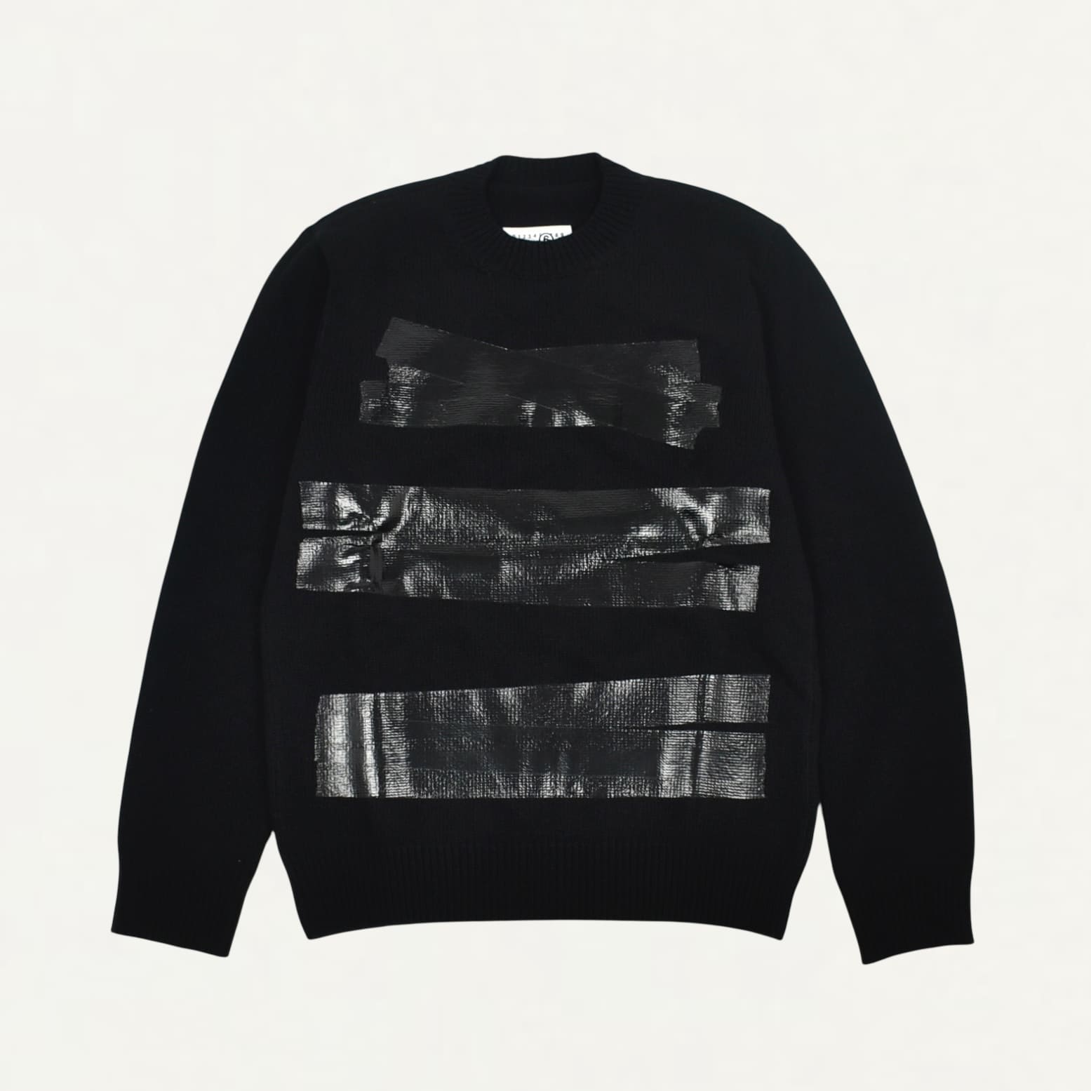 MM6 MAISON MARGIELA Taped label wool jumper Black[SH2HL0026]