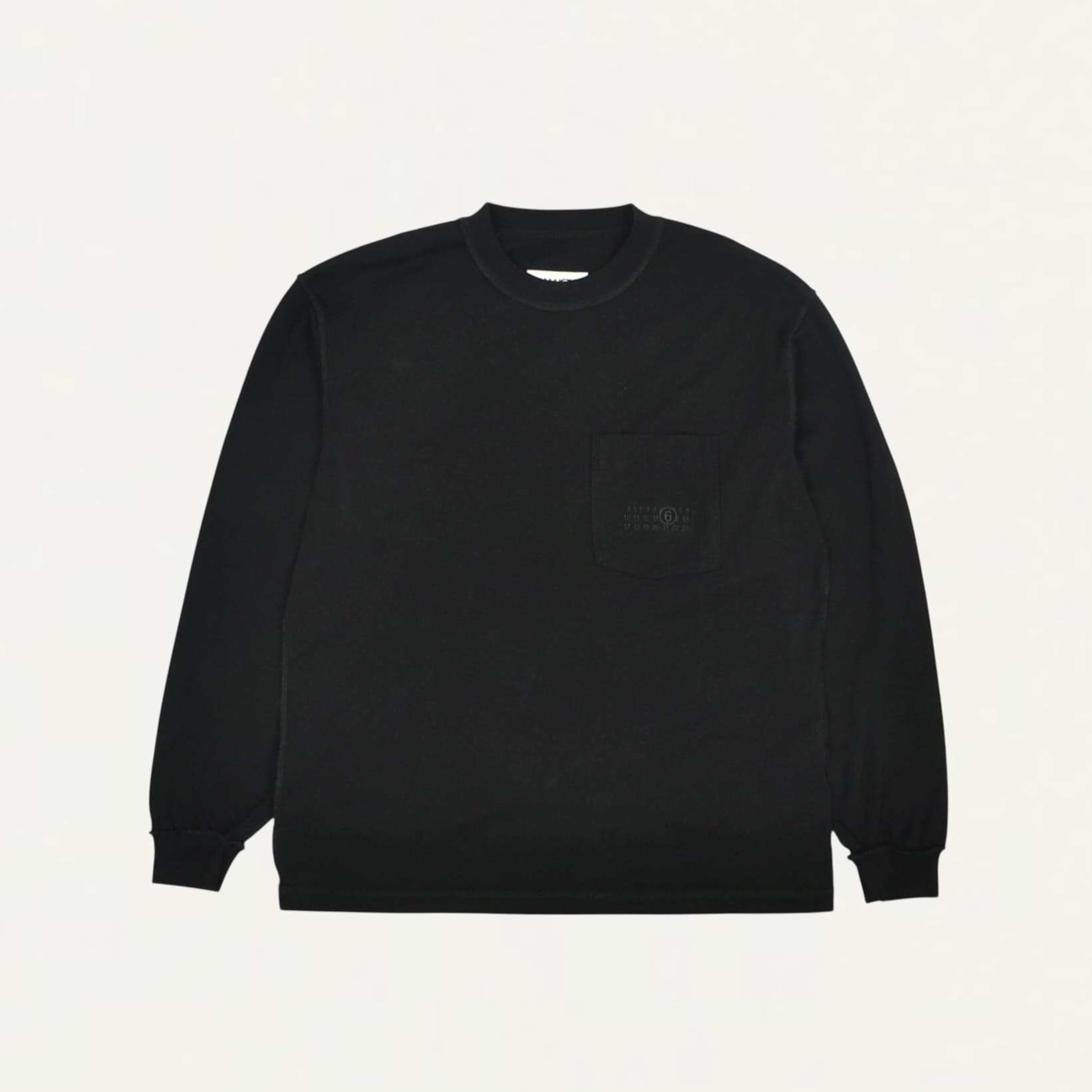 MM6 MAISON MARGIELA Calendar Logo L/S T-Shirts Black[S52NH0032]