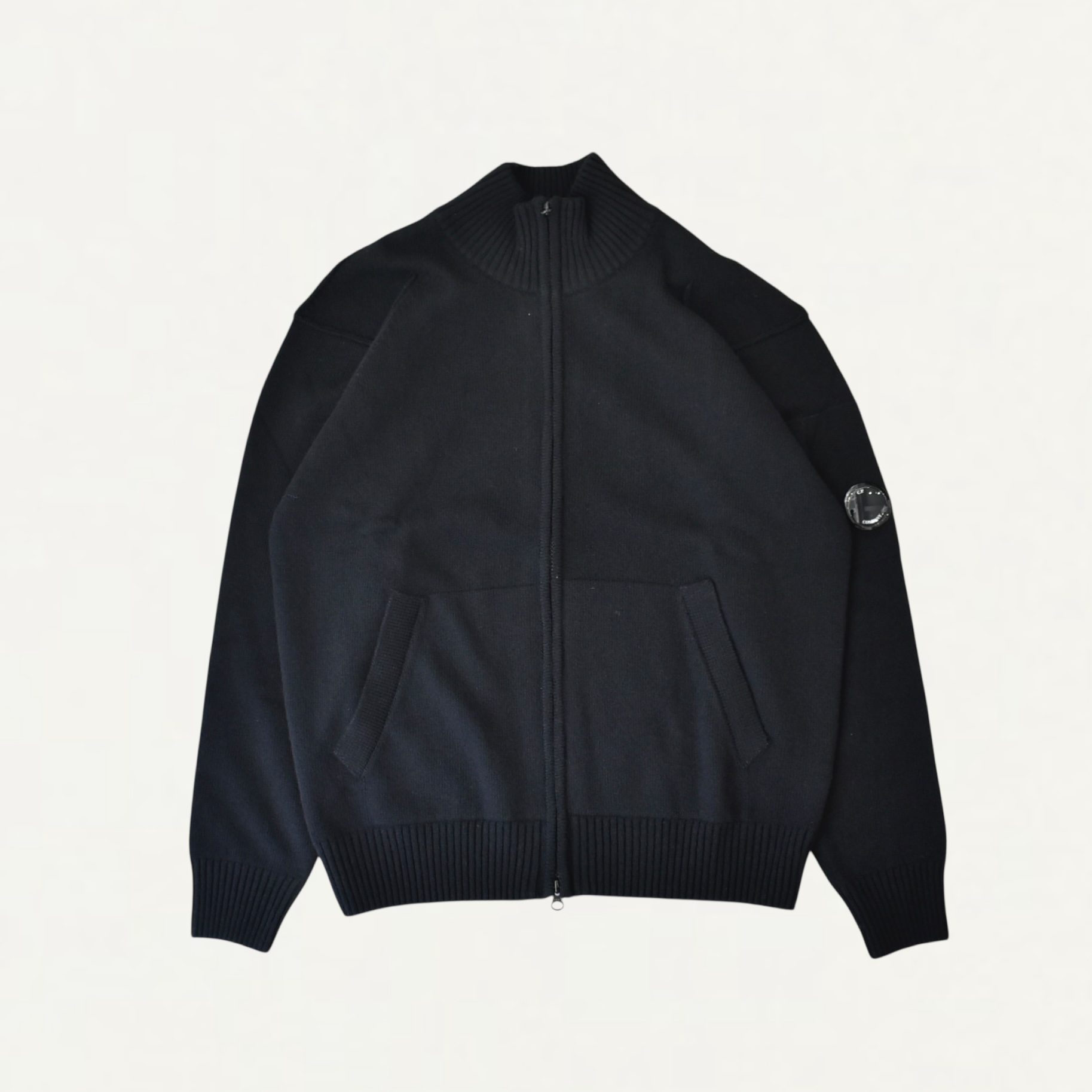 C.P. Company GRS Lambwool Knit Cardigan Black[RFCMKN708A]