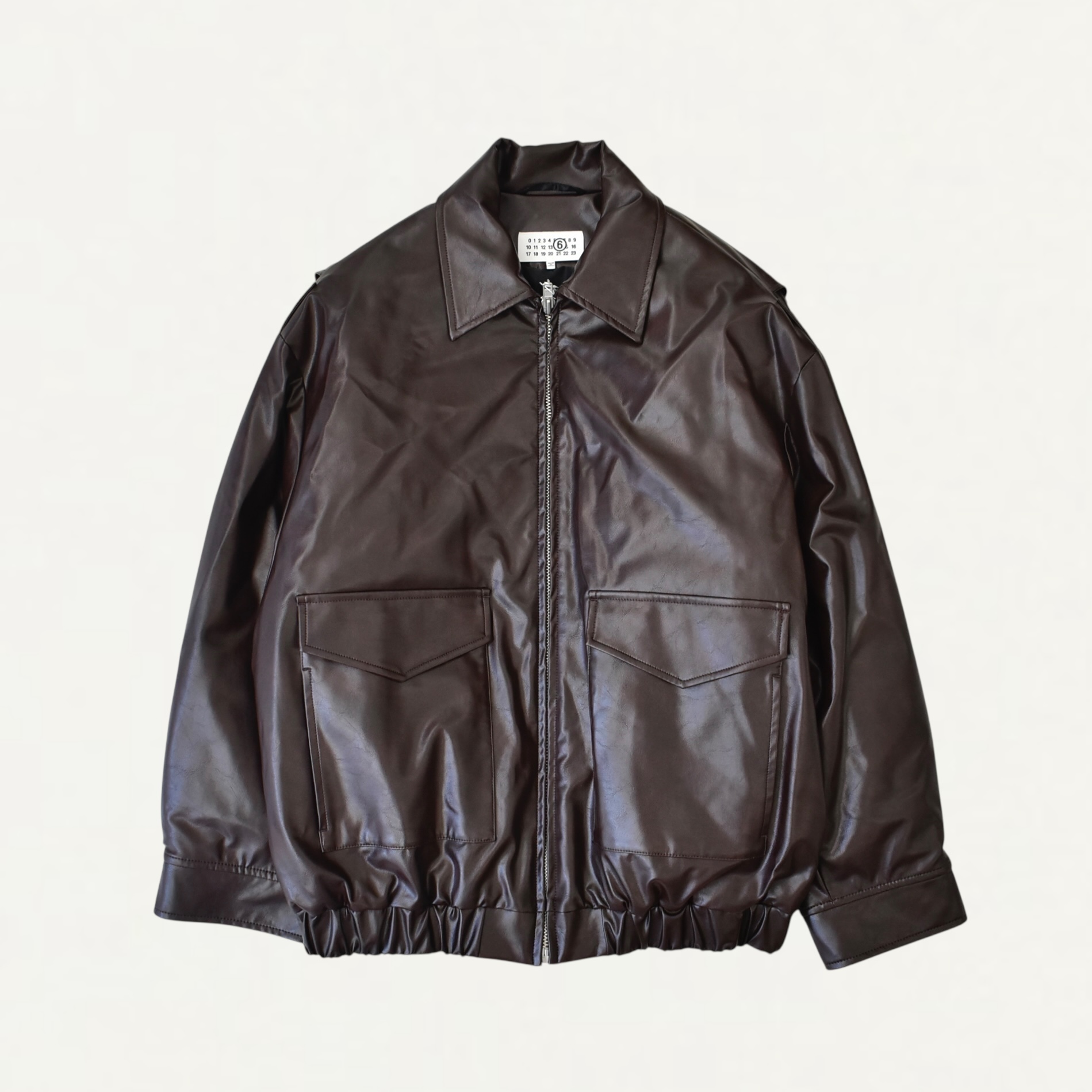 MM6 レザーブルゾン MM6 - MM6 MAISON MARGIELA レザージャケット 5ZIPの通販 by