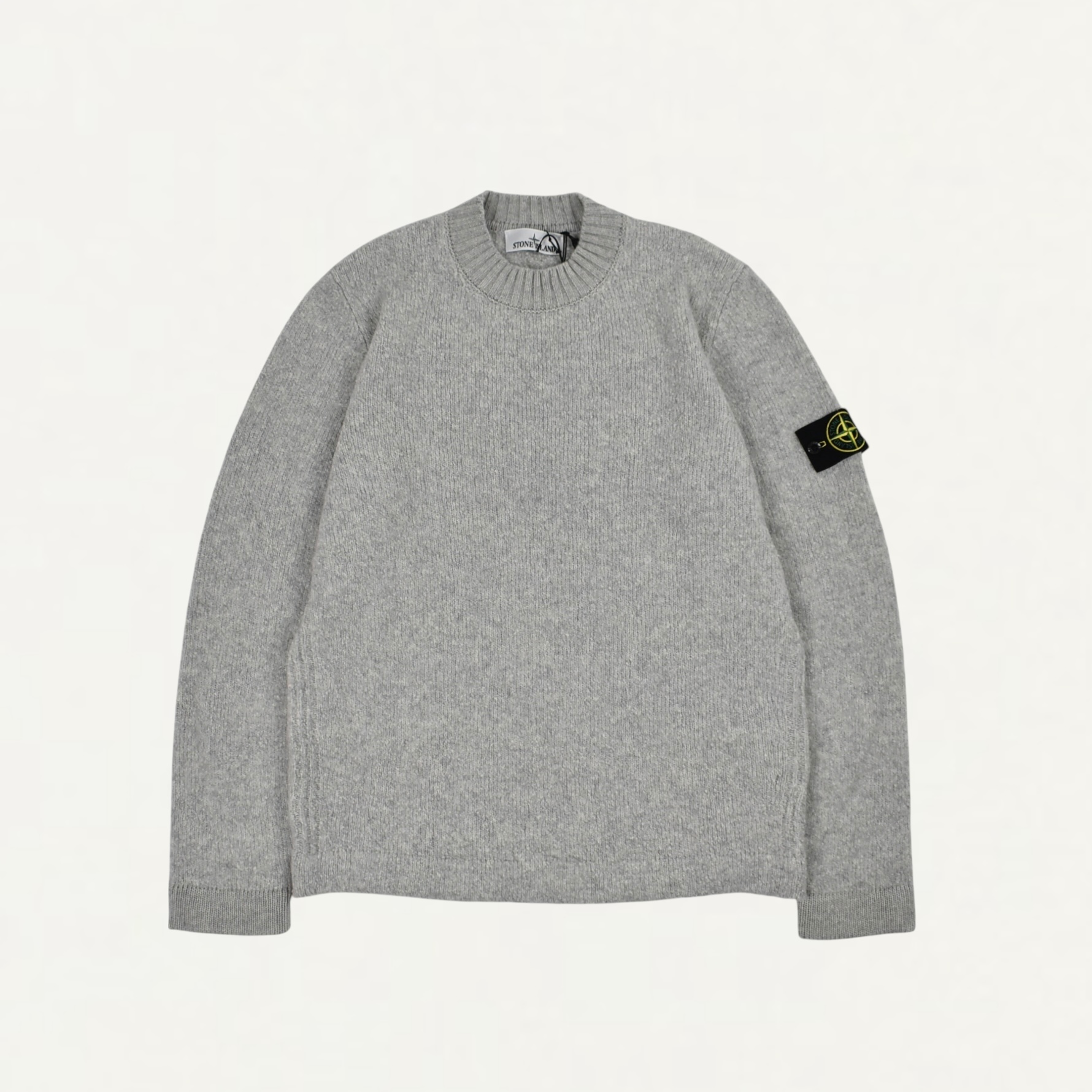 STONE ISLAND 5100056 wool nylon side rib sweater grey[K2S155100056]