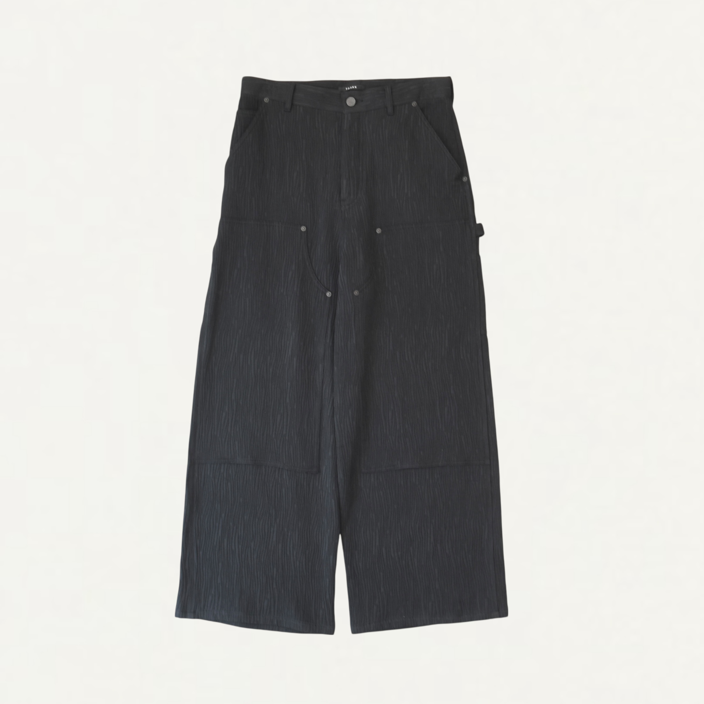 TAAKK CREPE PAINTEER PANTS BLACK[TA25AW-PT038]