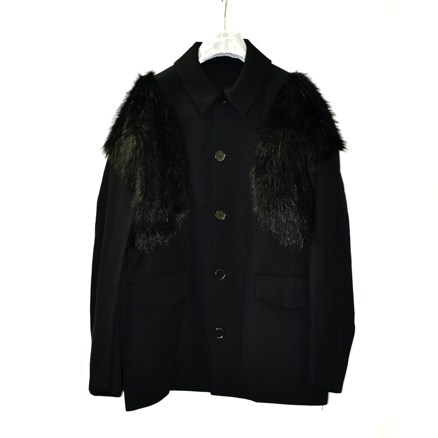 Simone Rocha WORKWEAR ARMOUR JACKET W/ FAUX FUR DETAIL[6100F 0297]