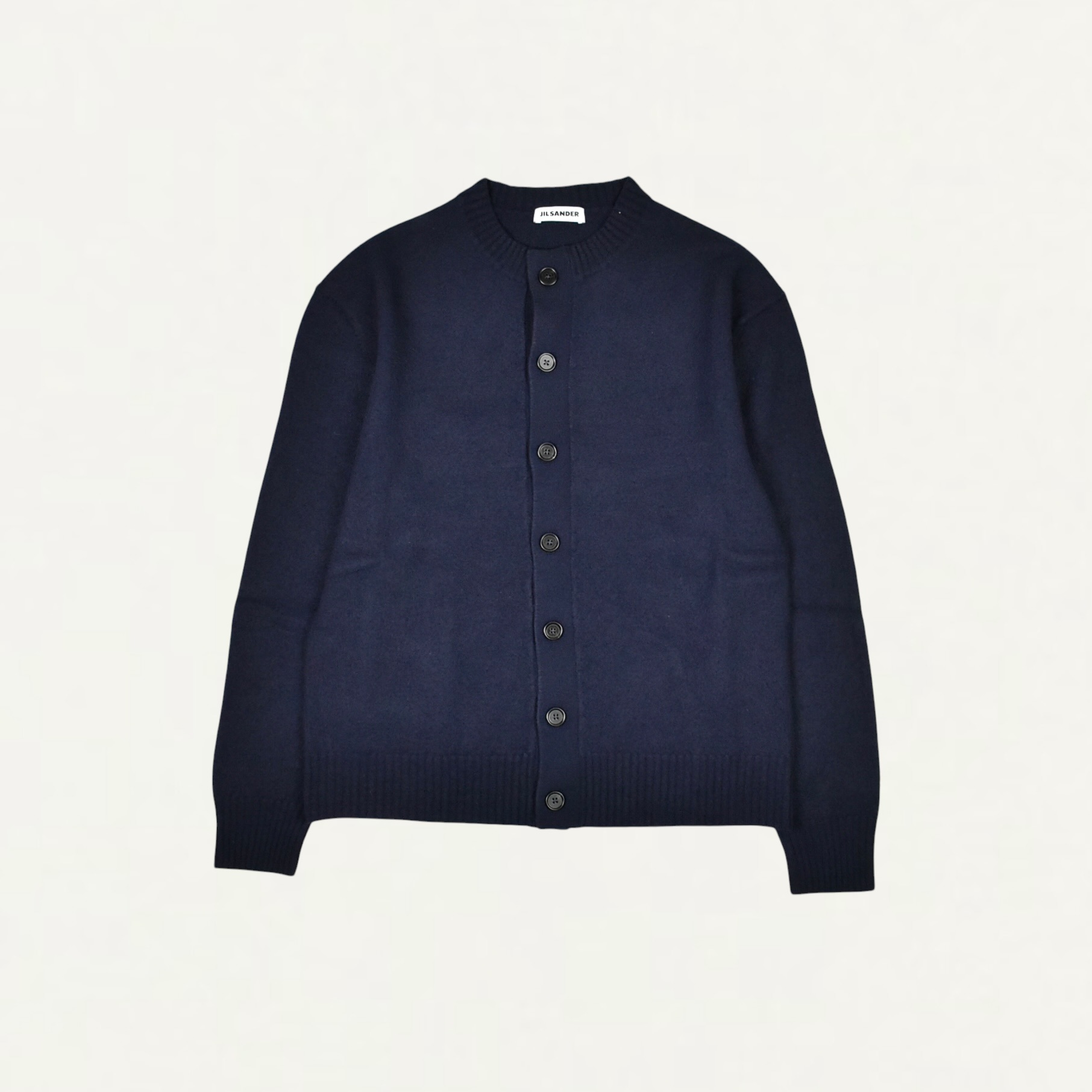 JIL SANDER Lightweight Merino Wool Cardigan Midnight[J22HP0069]
