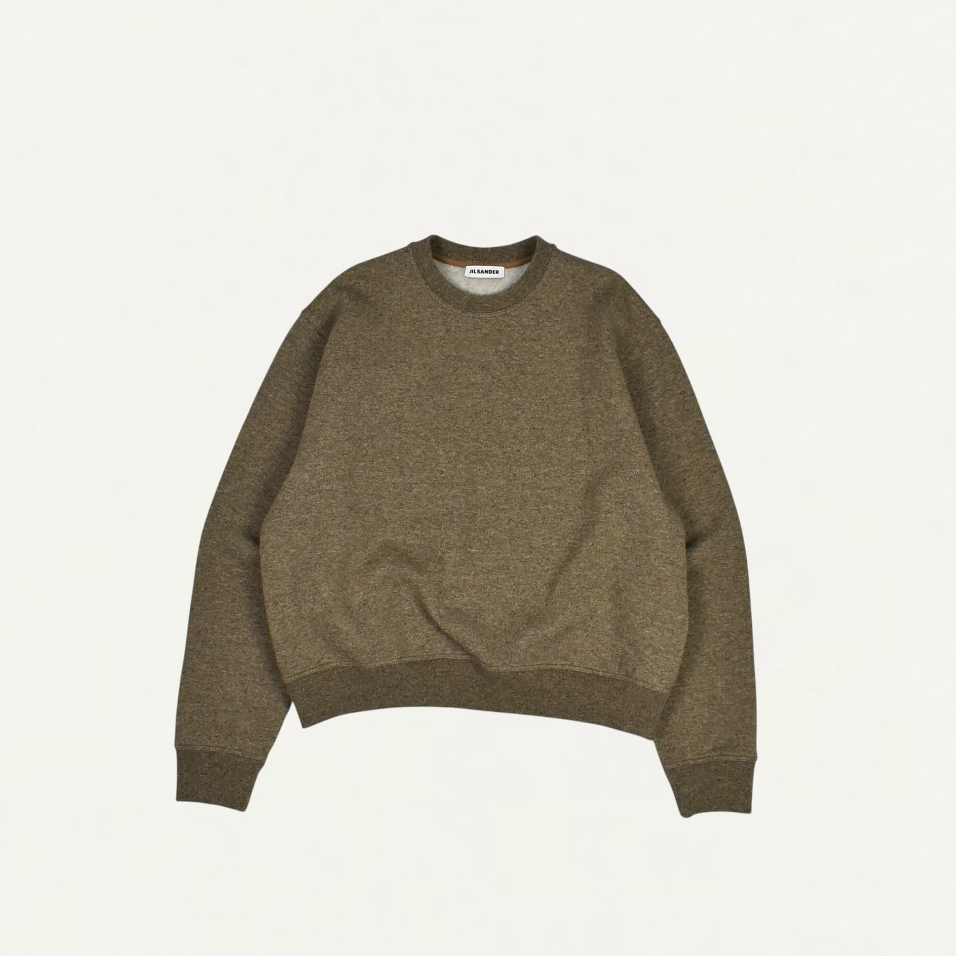 JIL SANDER Wool & Cotton Mélange Sweatshirt Khaki[J22GU0157]