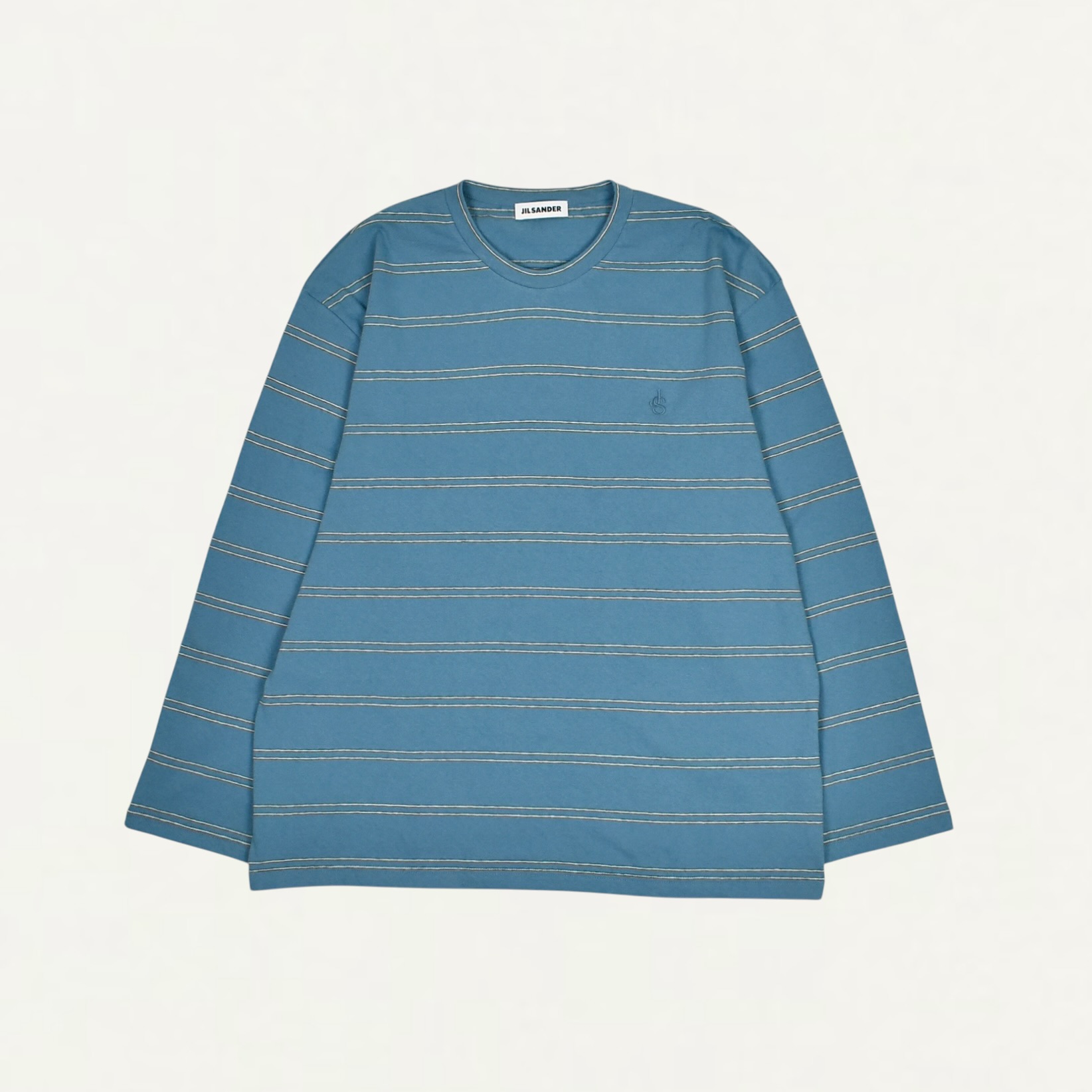 JIL SANDER Tricolor Striped Long Sleeve T-Shirt Summer Kite[J22GC0264]