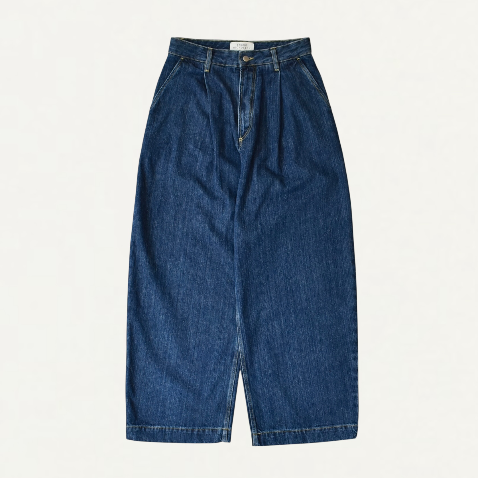 STUDIO NICHOLSON PUCH SINGLE PLEAT DENIM PANT INDIGO[PUCH SNM-1244]