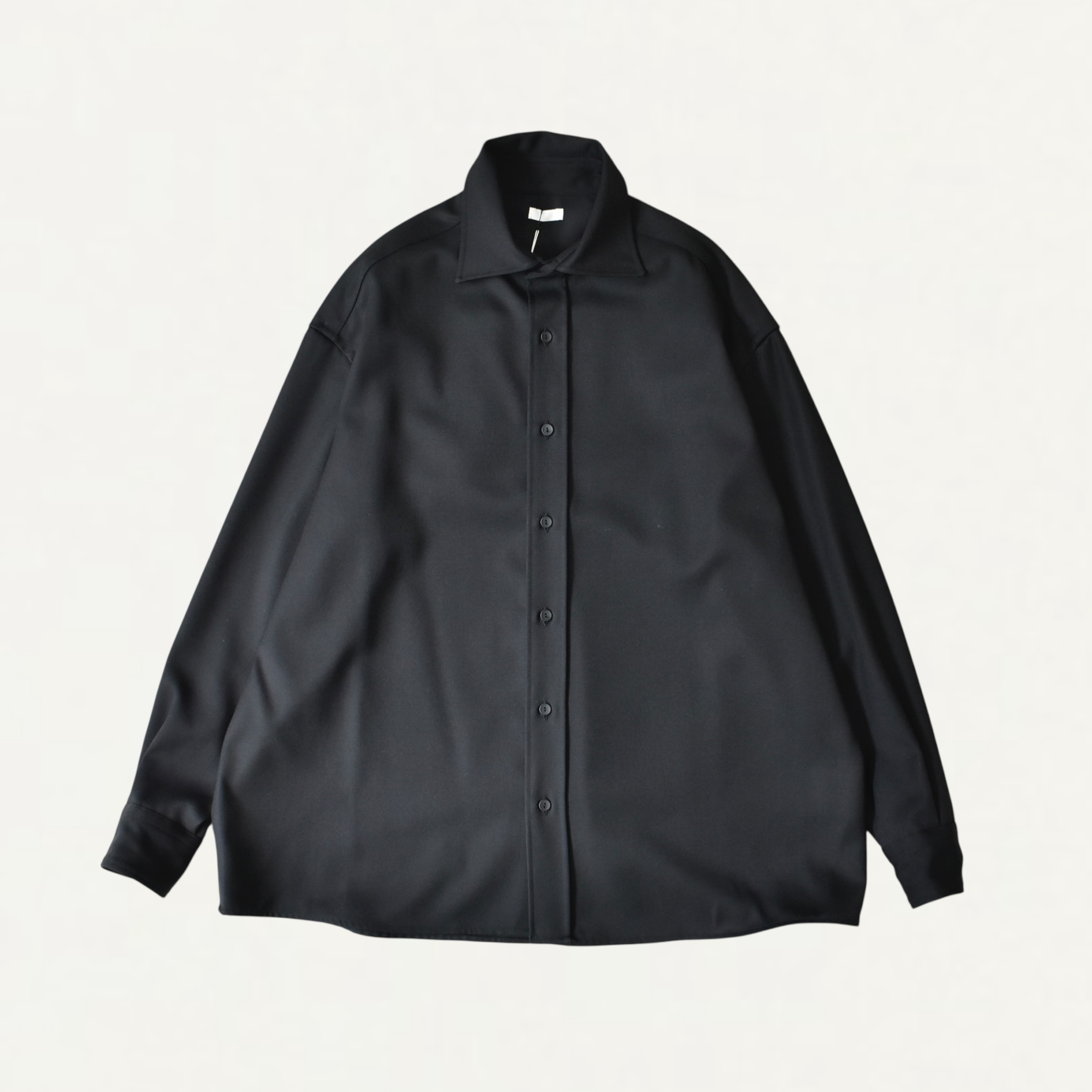 SEEALL WIDE COLLOR SHIRTS BLACK[SAU51-SH181-YK-001-BLACK]